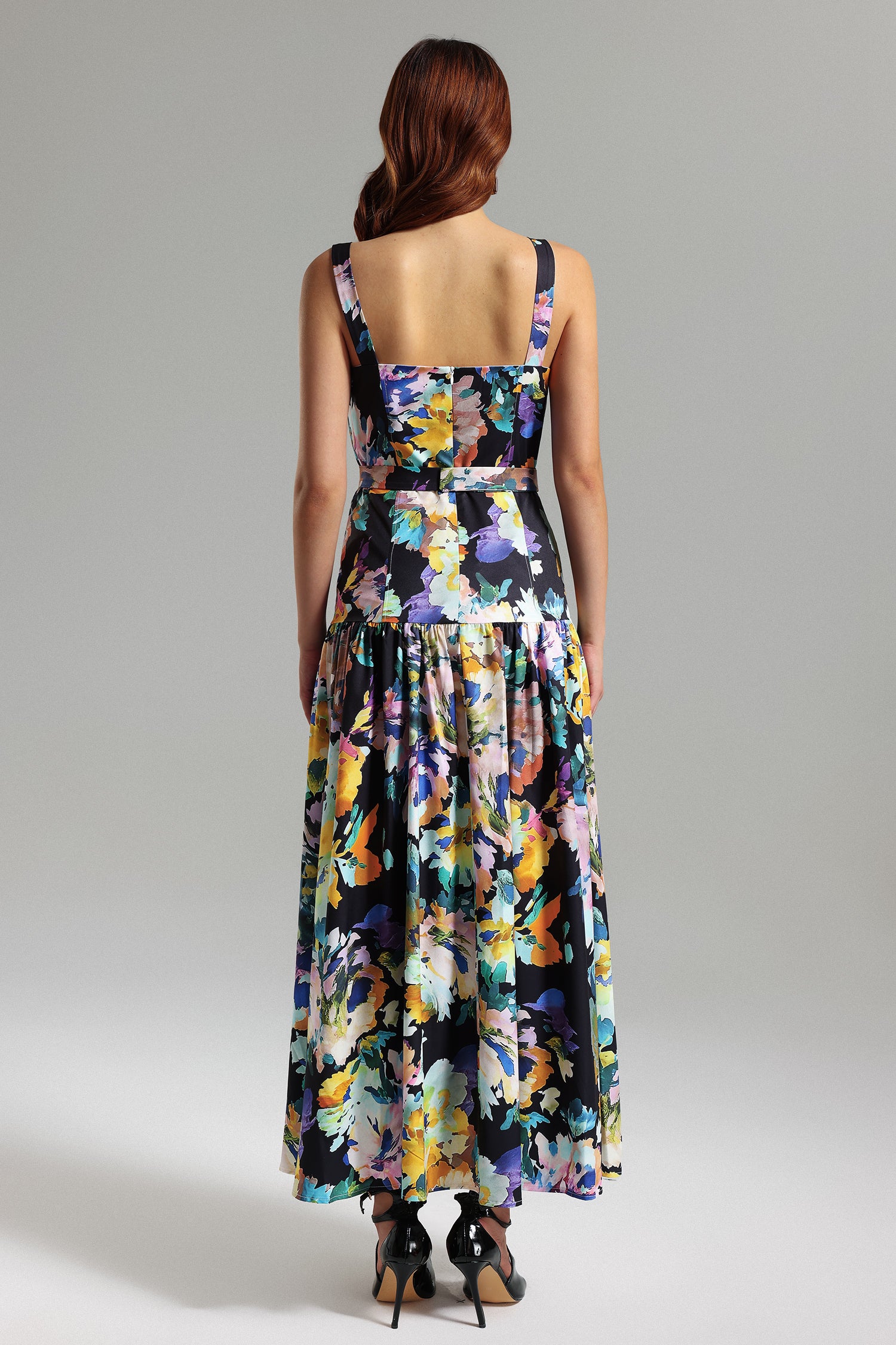Karina Halter Printed Maxi Dress