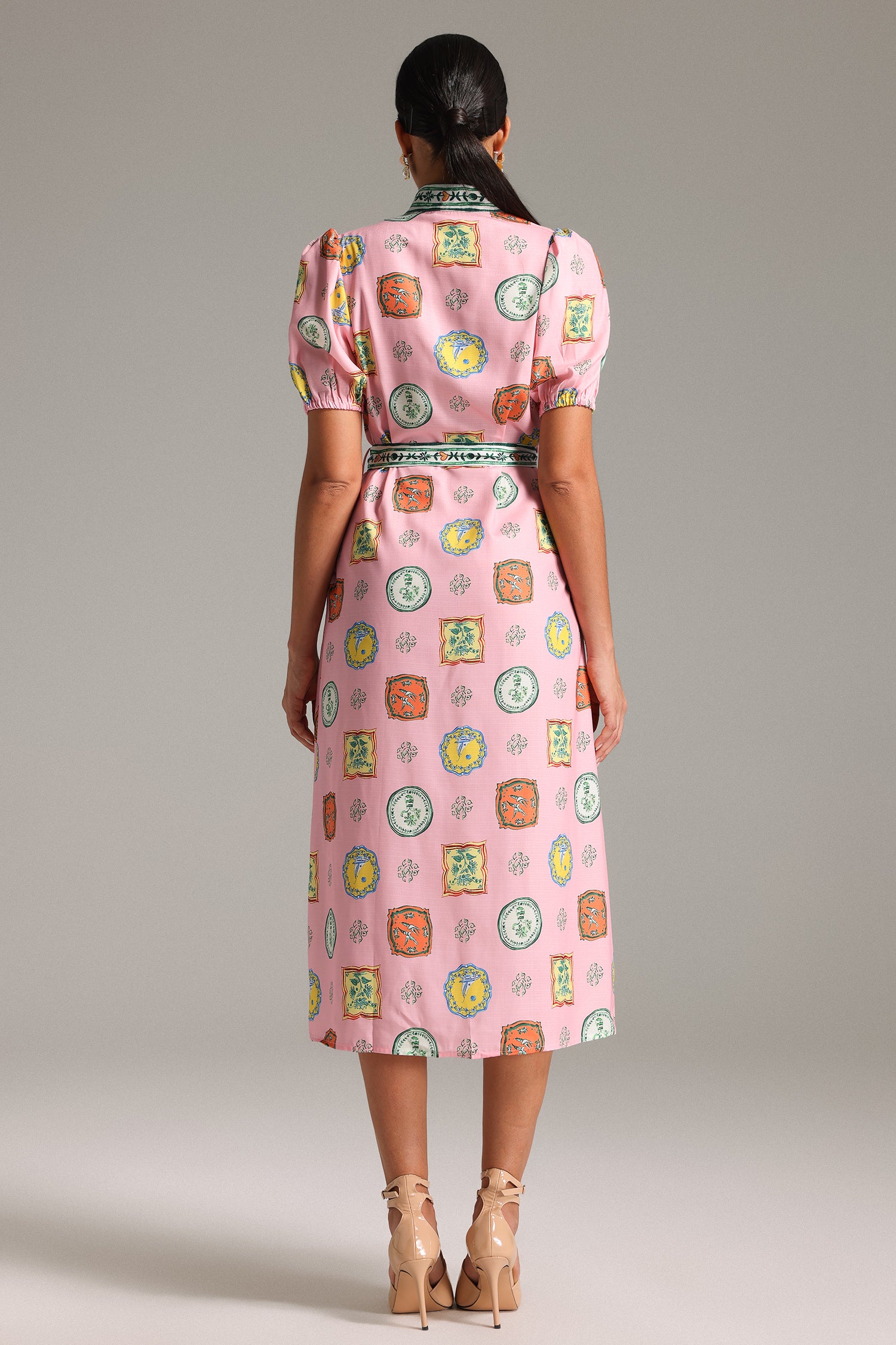 Karmen Printed Button Placket Dress