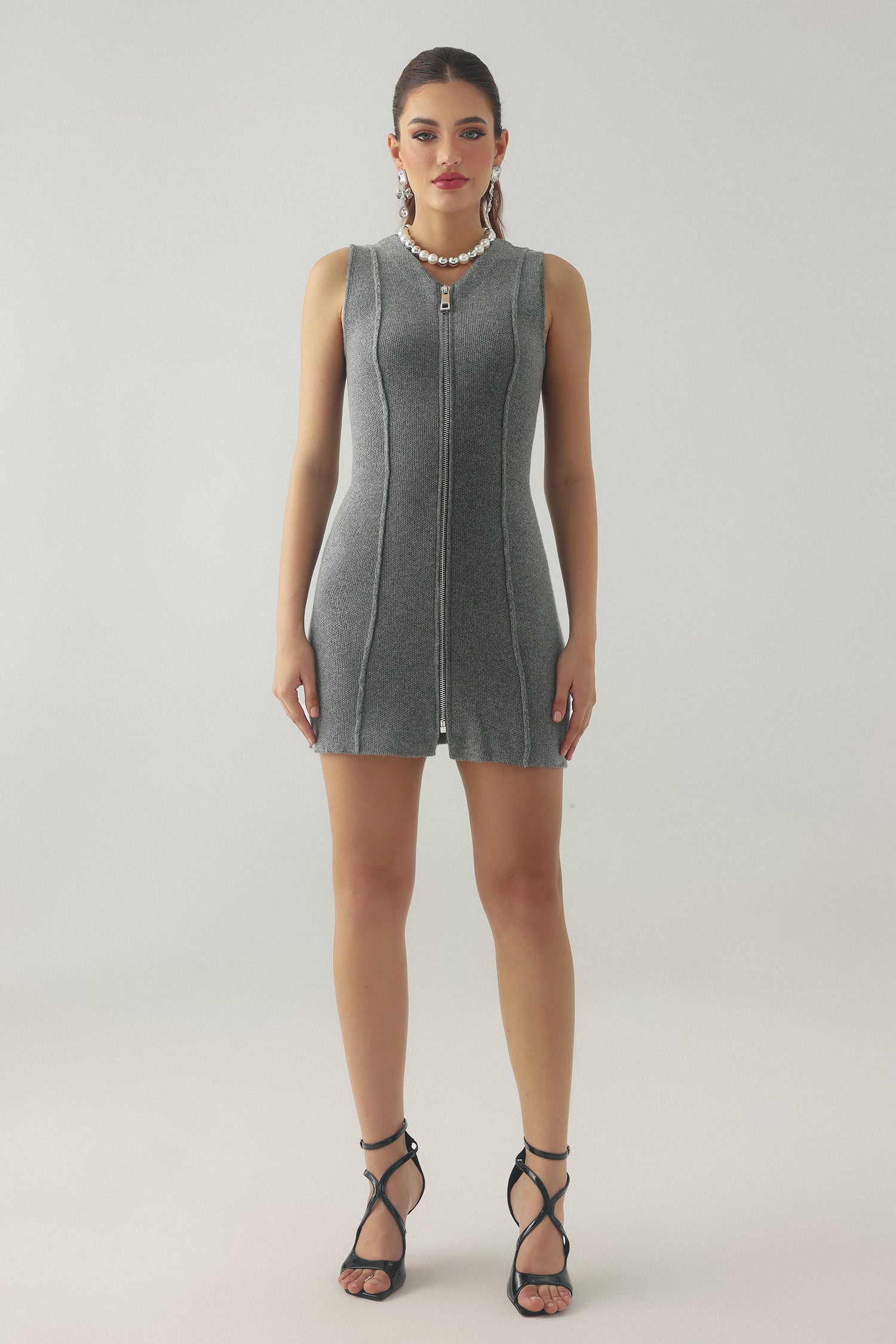 Klaria Sleeveless Knit Mini Dress