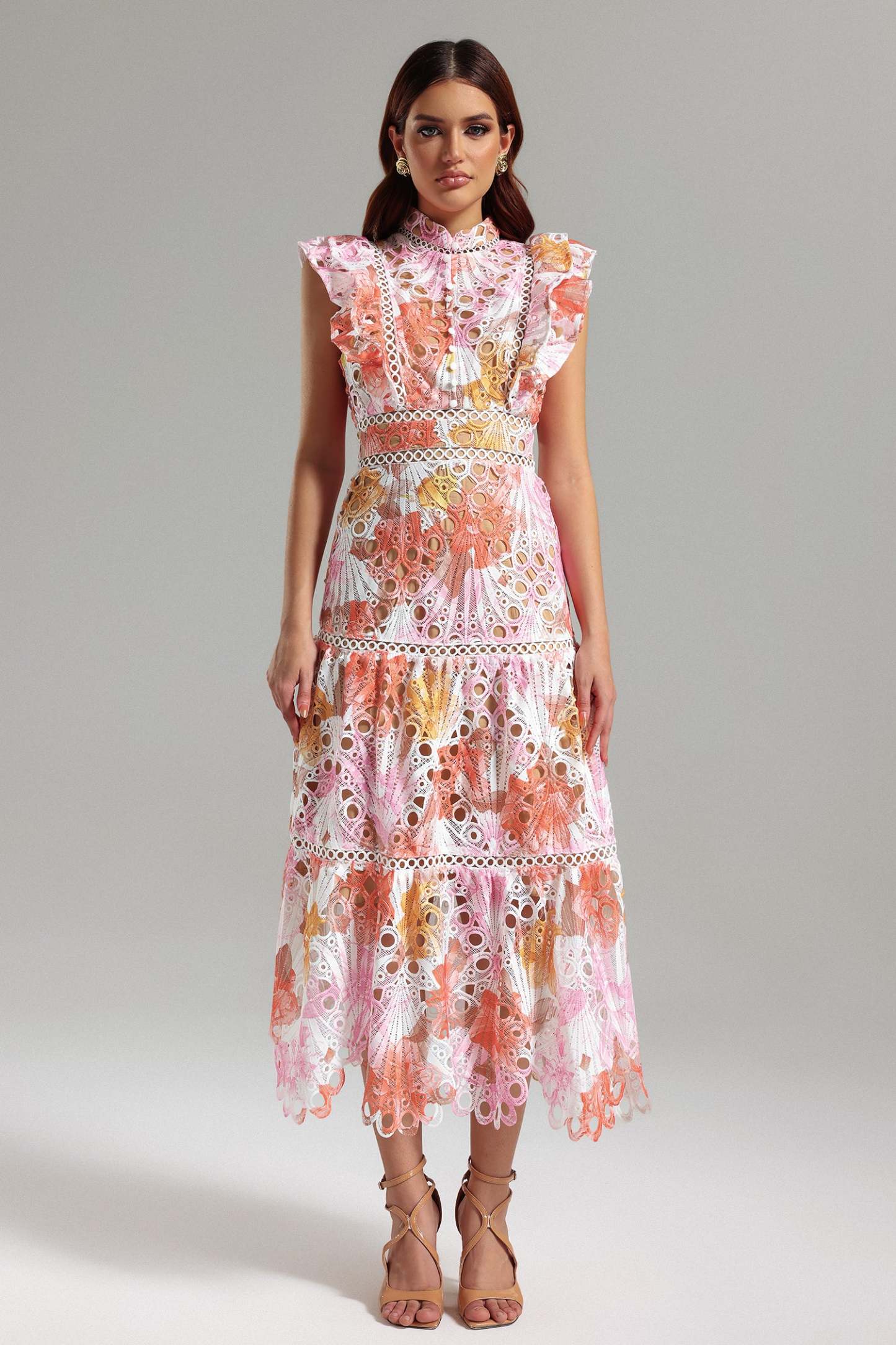 Ksenia Sleeveless Lace Midi Dress