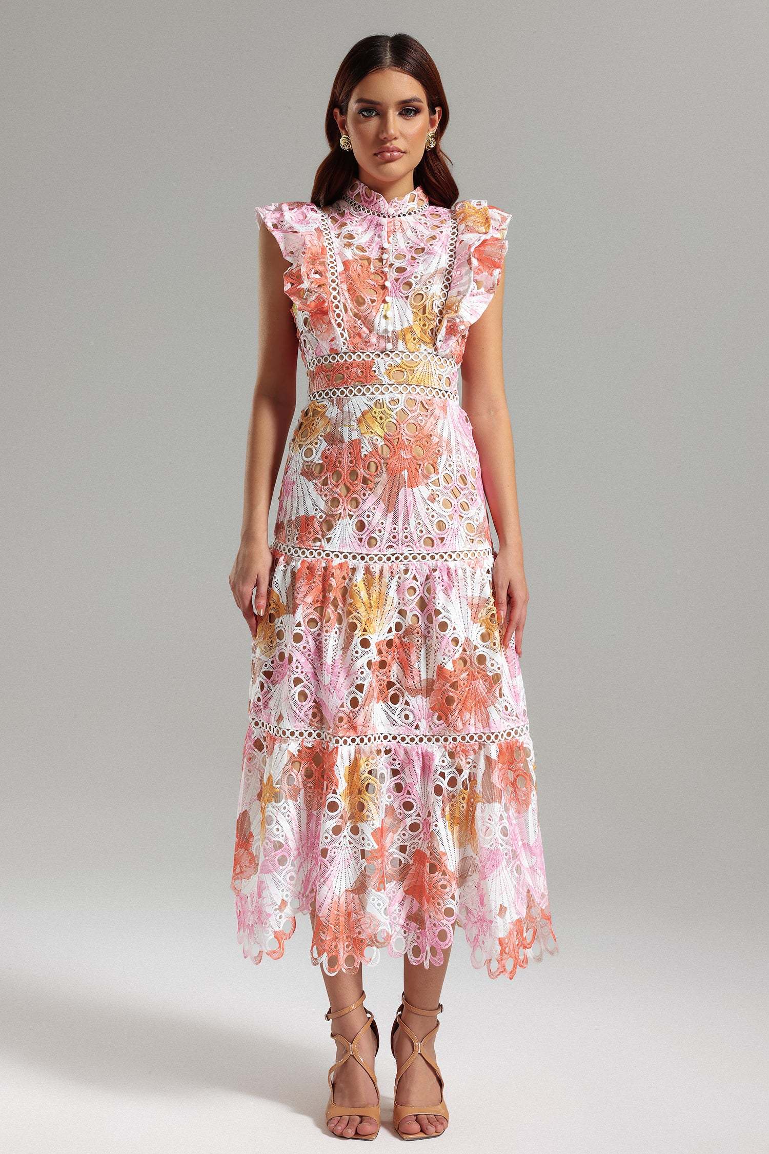 Ksenia Sleeveless Lace Midi Dress