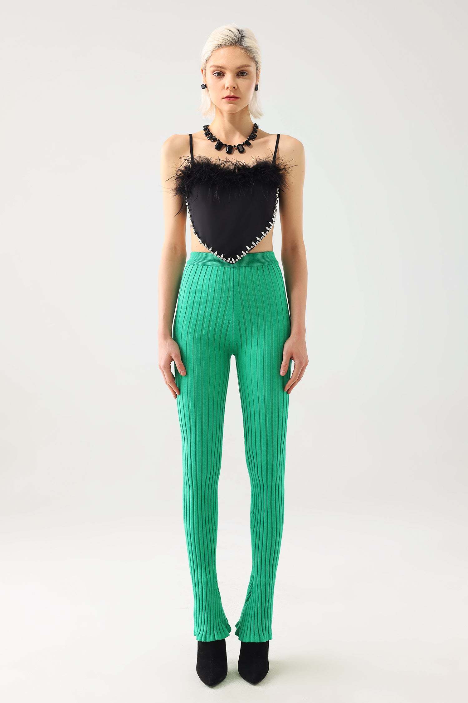 Kuhany Feather Halter Top