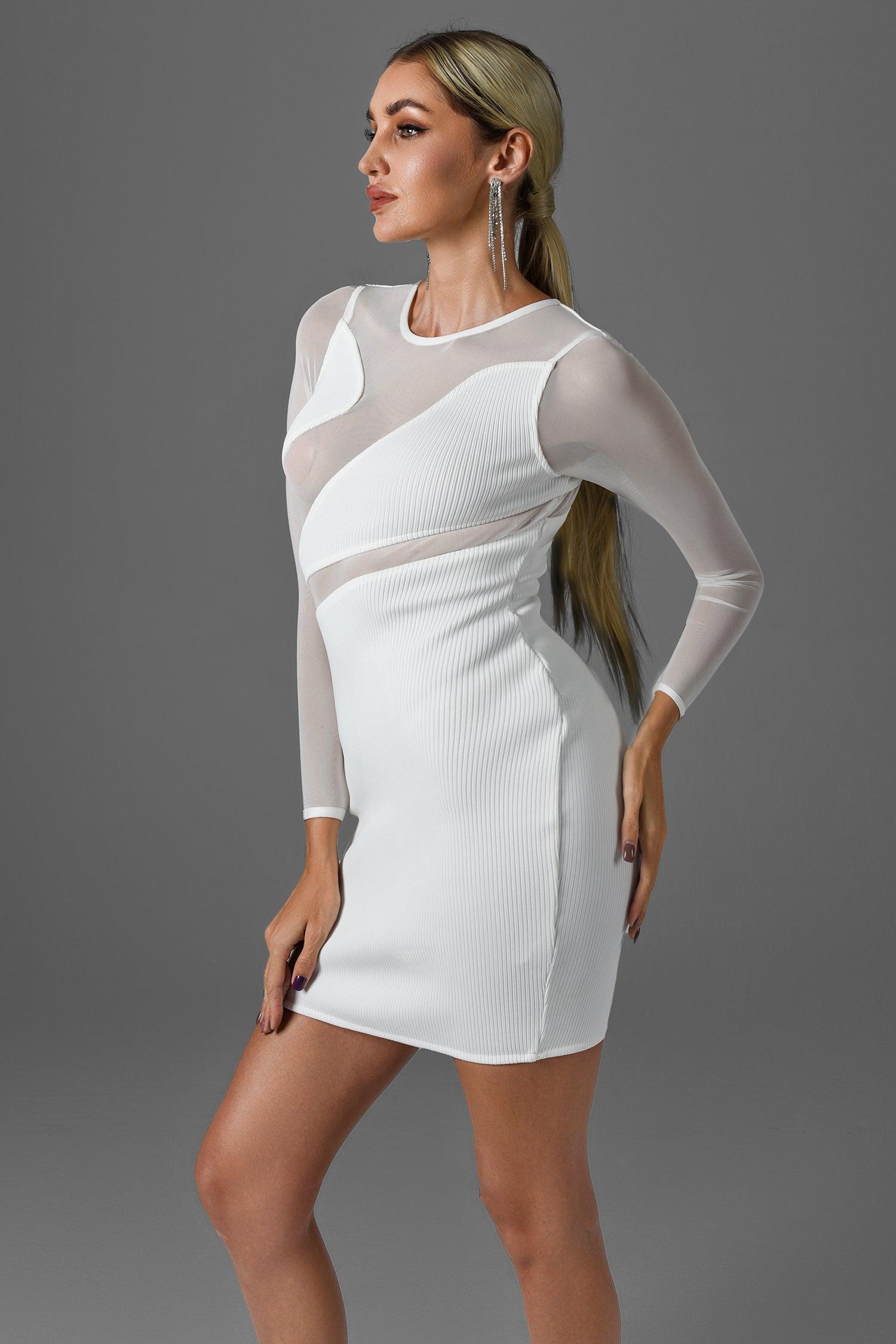 Larara Mesh Mini Bandage Dress - Bellabarnett