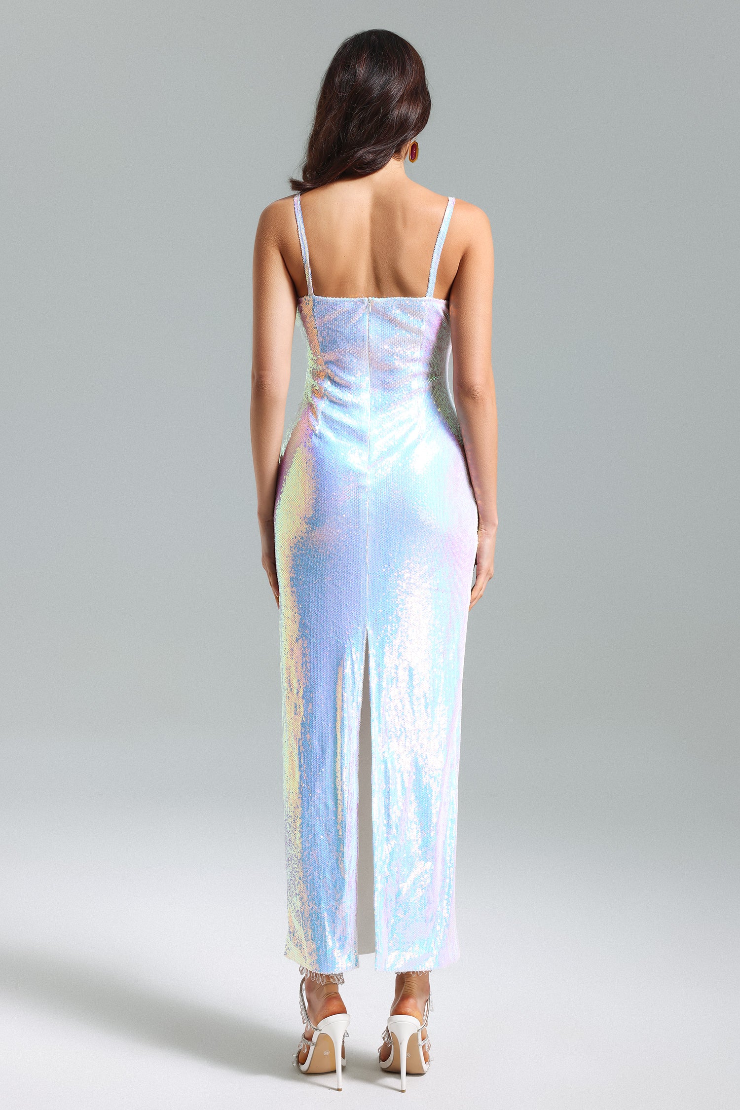 Lisiya Sequins Lace-up Dress