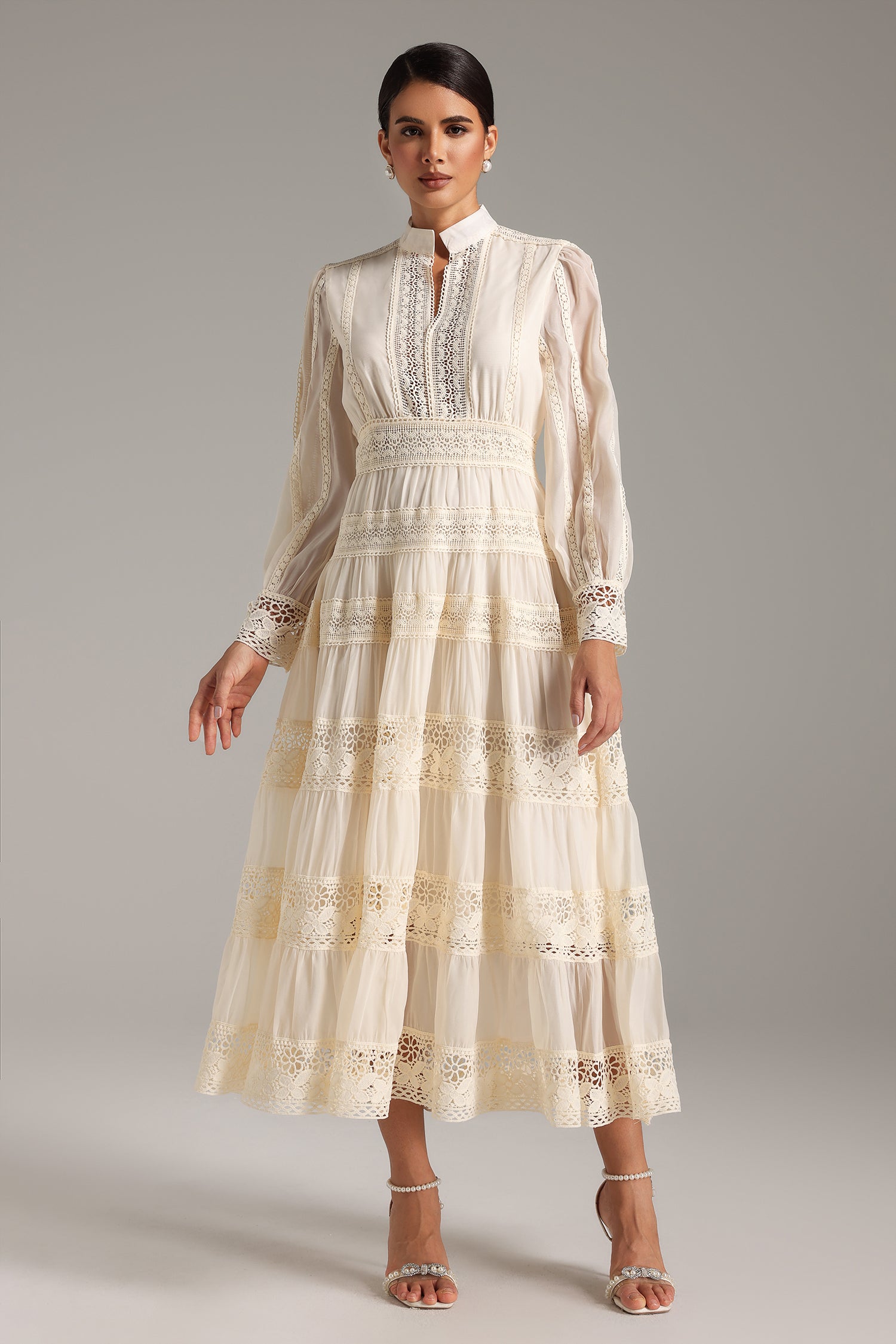 Lita Puff Sleeves Maxi Dress