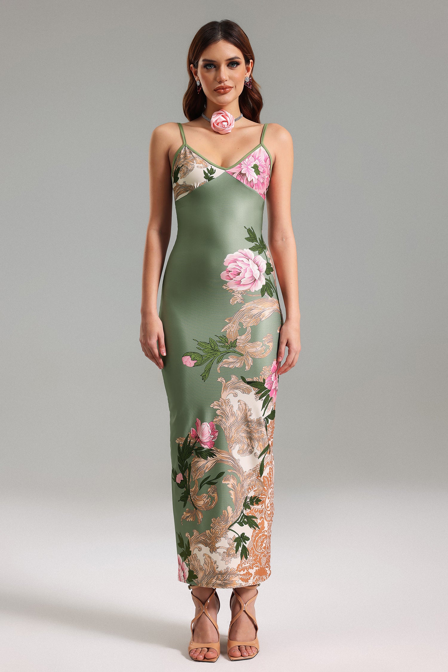 Lokama Halter Printed Maxi Dress
