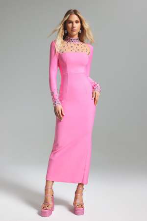 Image of Lorelie Rhinestone Bandage Maxi Dress