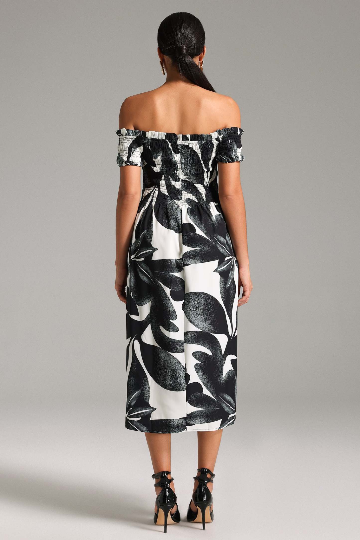 Lorena Off-shoulder Smocking Dress