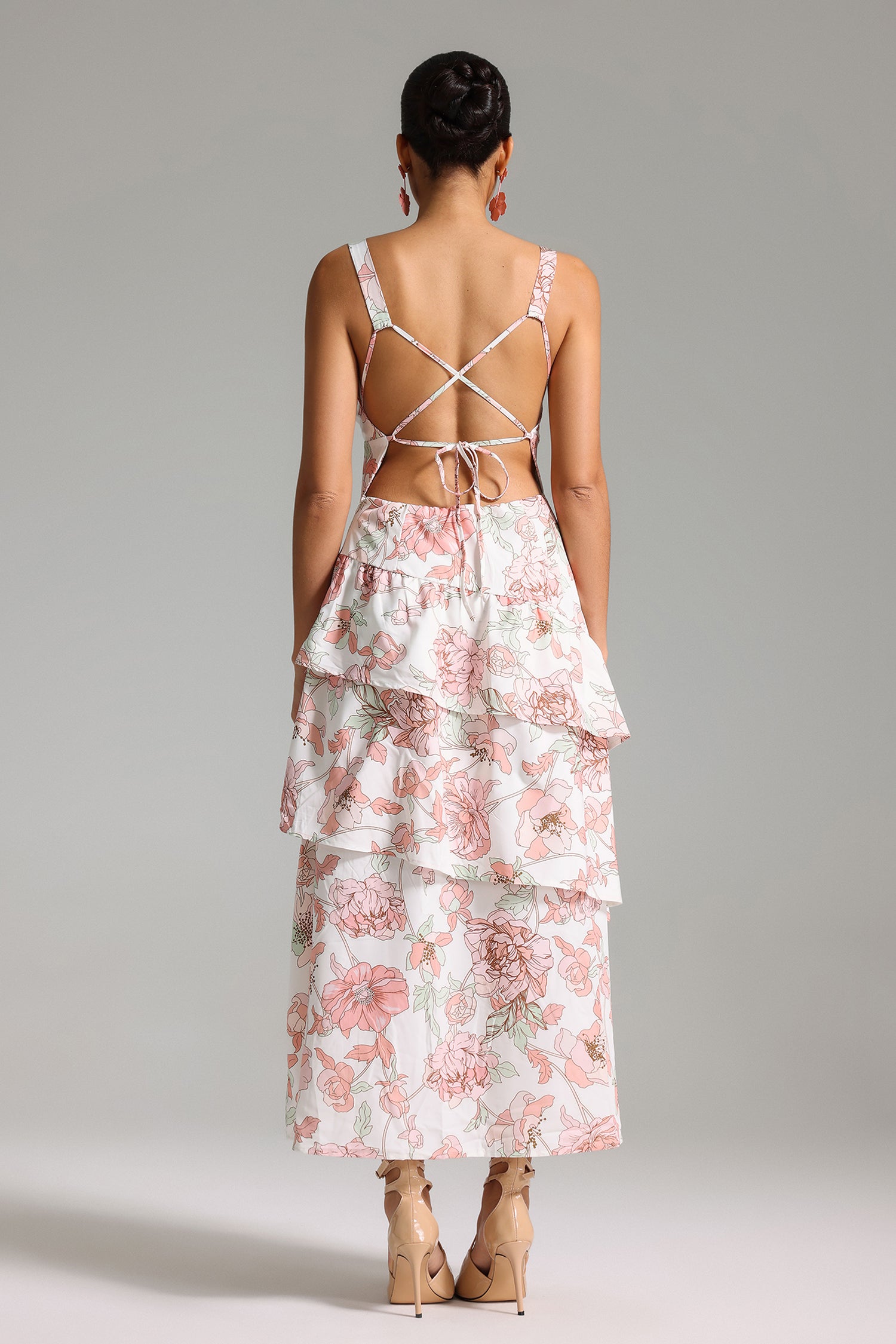 Modan Layered Printed Maxi Dress – Bellabarnett