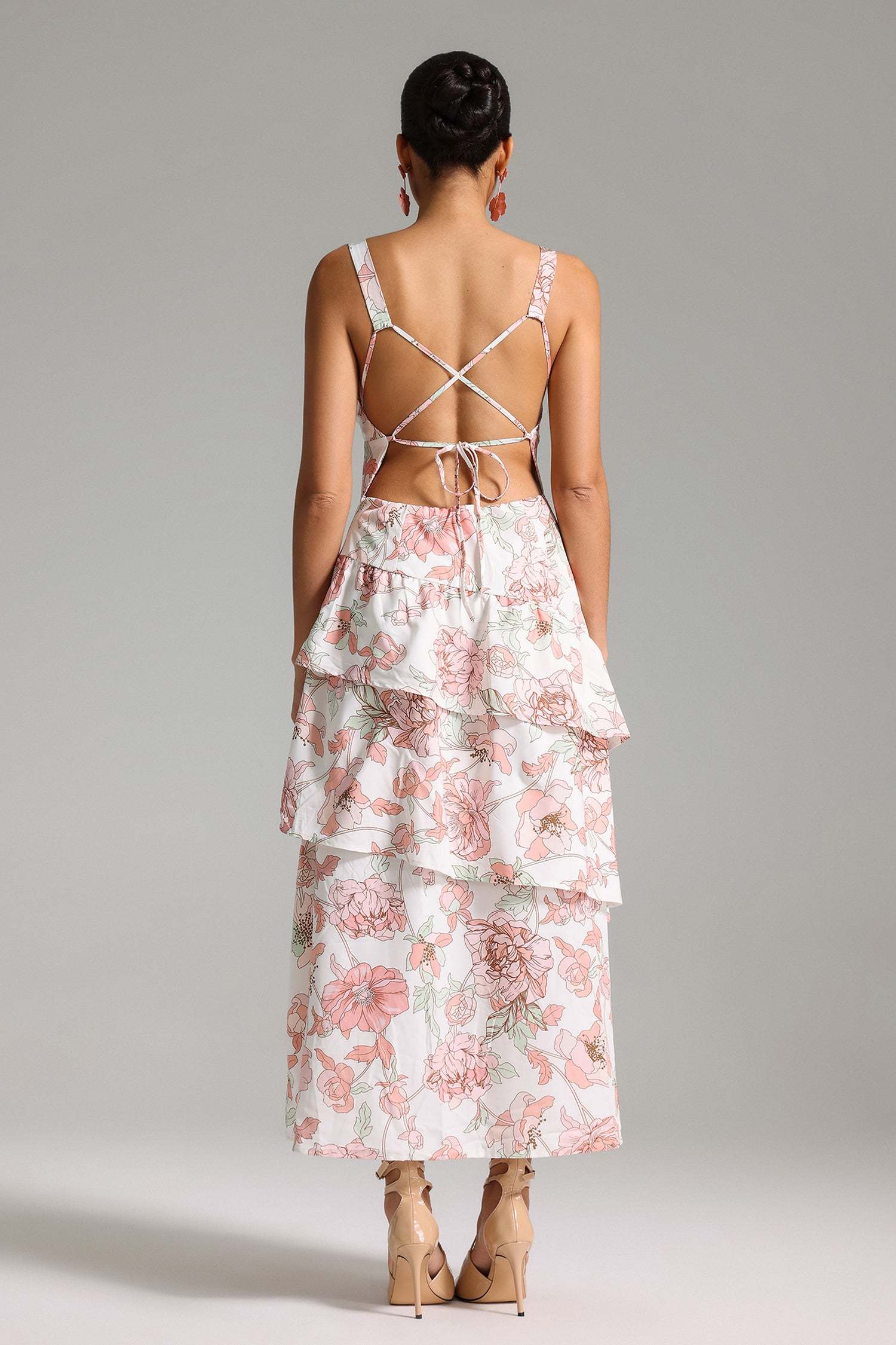 Modan Layered Printed Maxi Dress