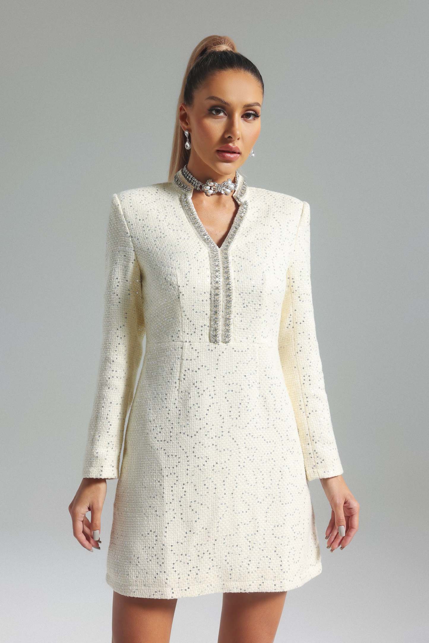 Naima Sequins Knitted Dress