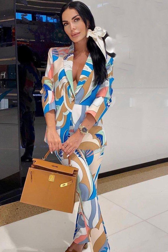 Palez Blazer Set - Blue - Bellabarnett