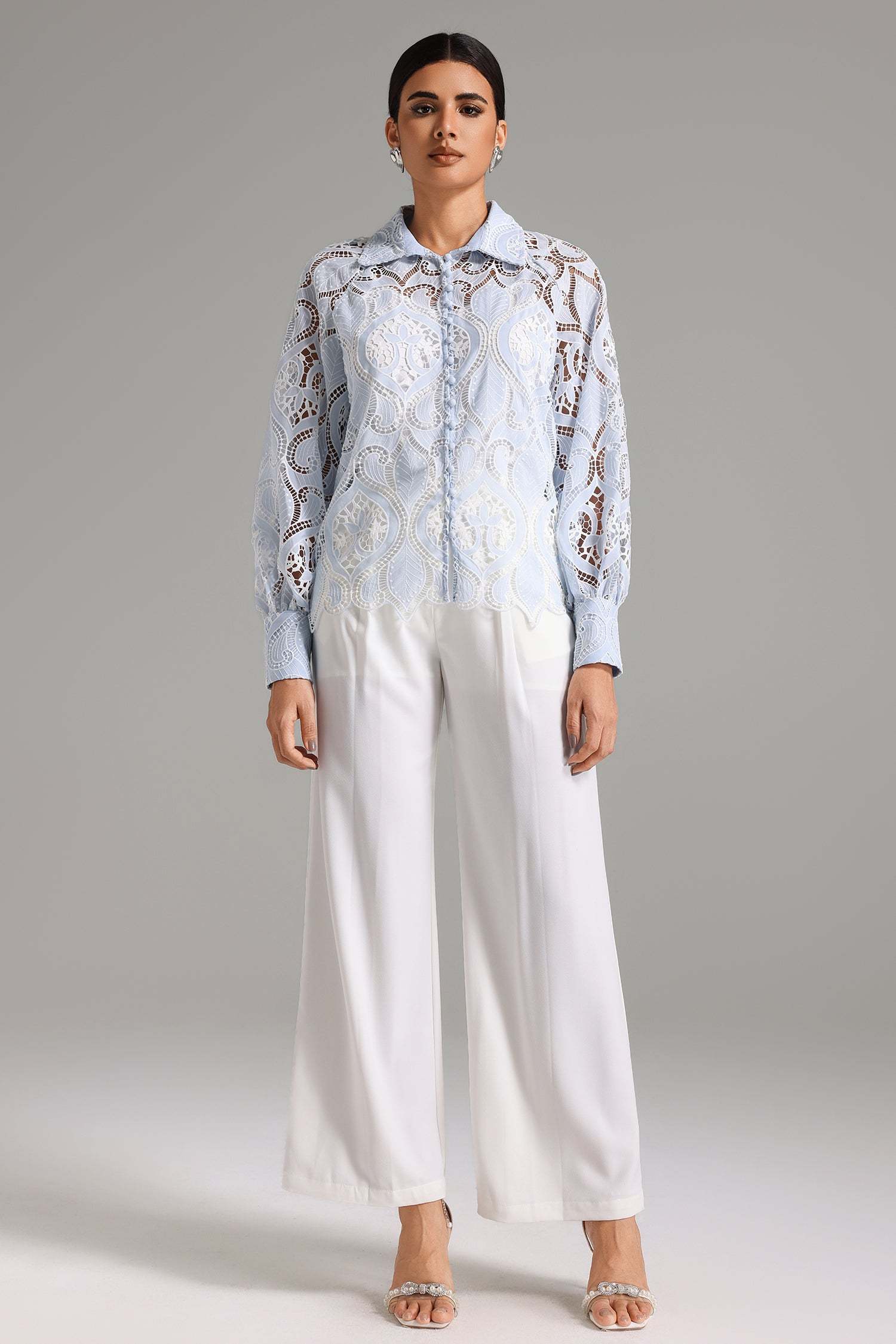 Pana Hollow Embroidery Shirt