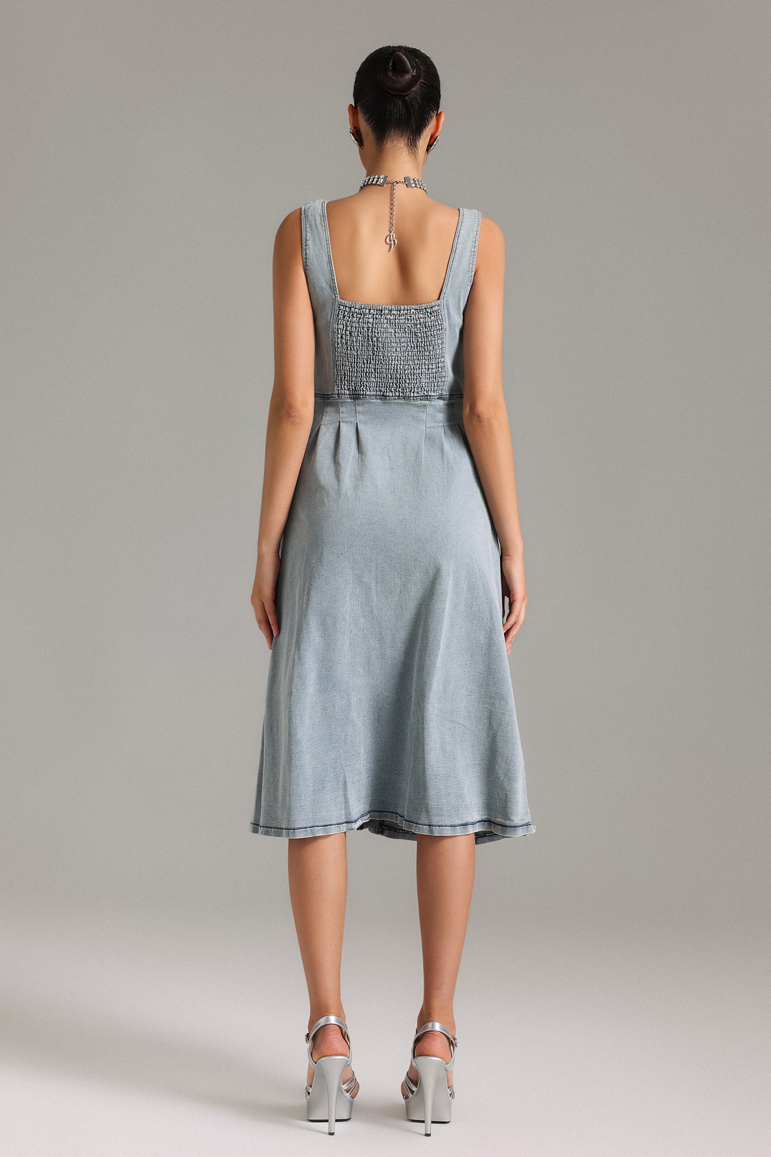 Parker Sleeveless Denim Midi Dress