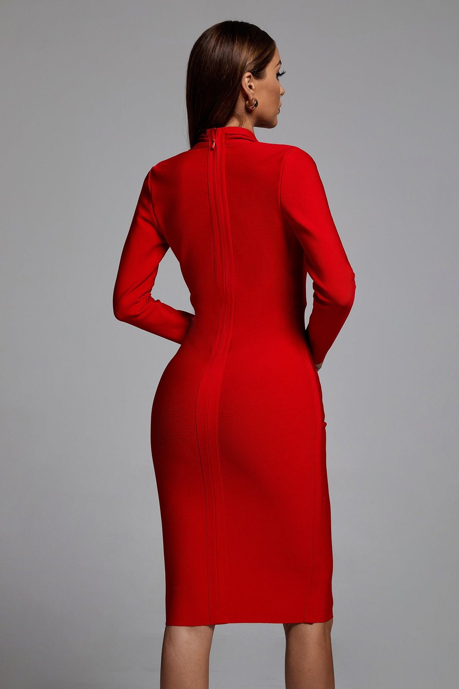 Persephone Bandage Dress - Red - Bellabarnett