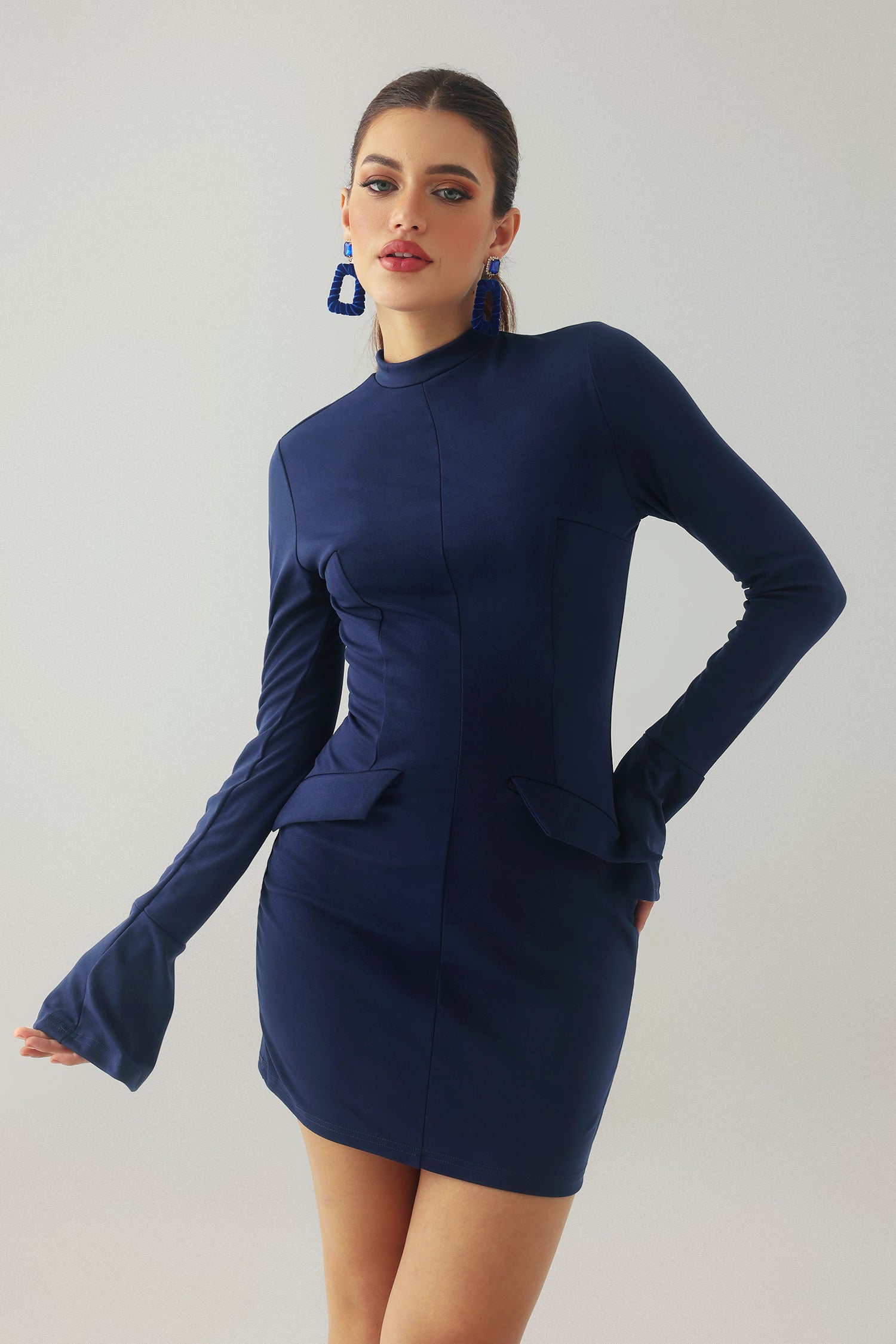 Poly Long Sleeves Dress