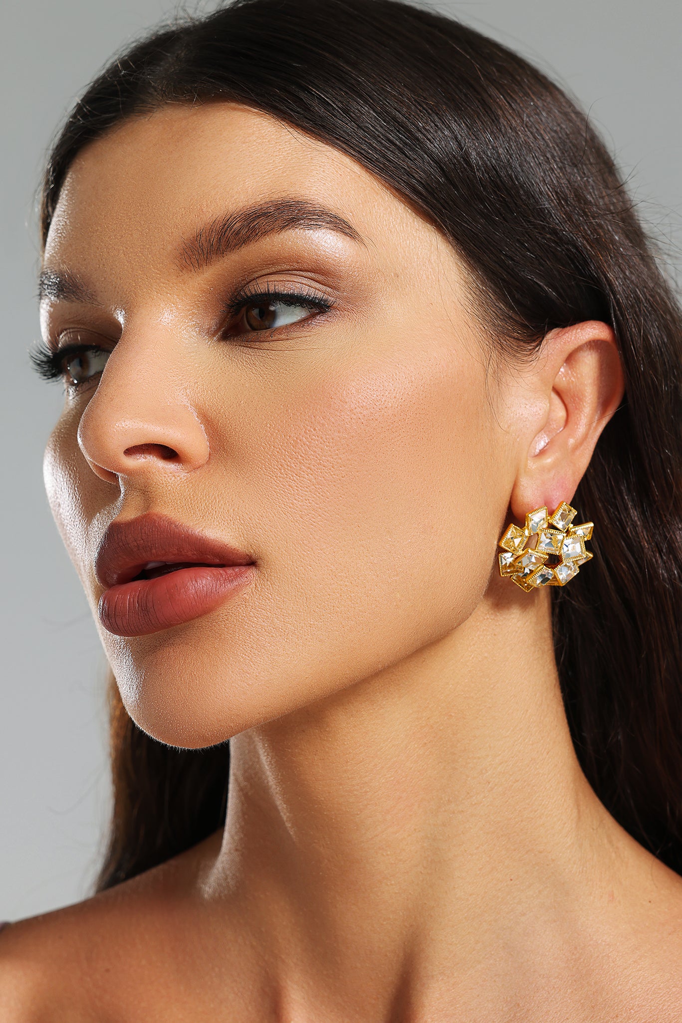 Rebecca Diamante Rosy Earrings - White