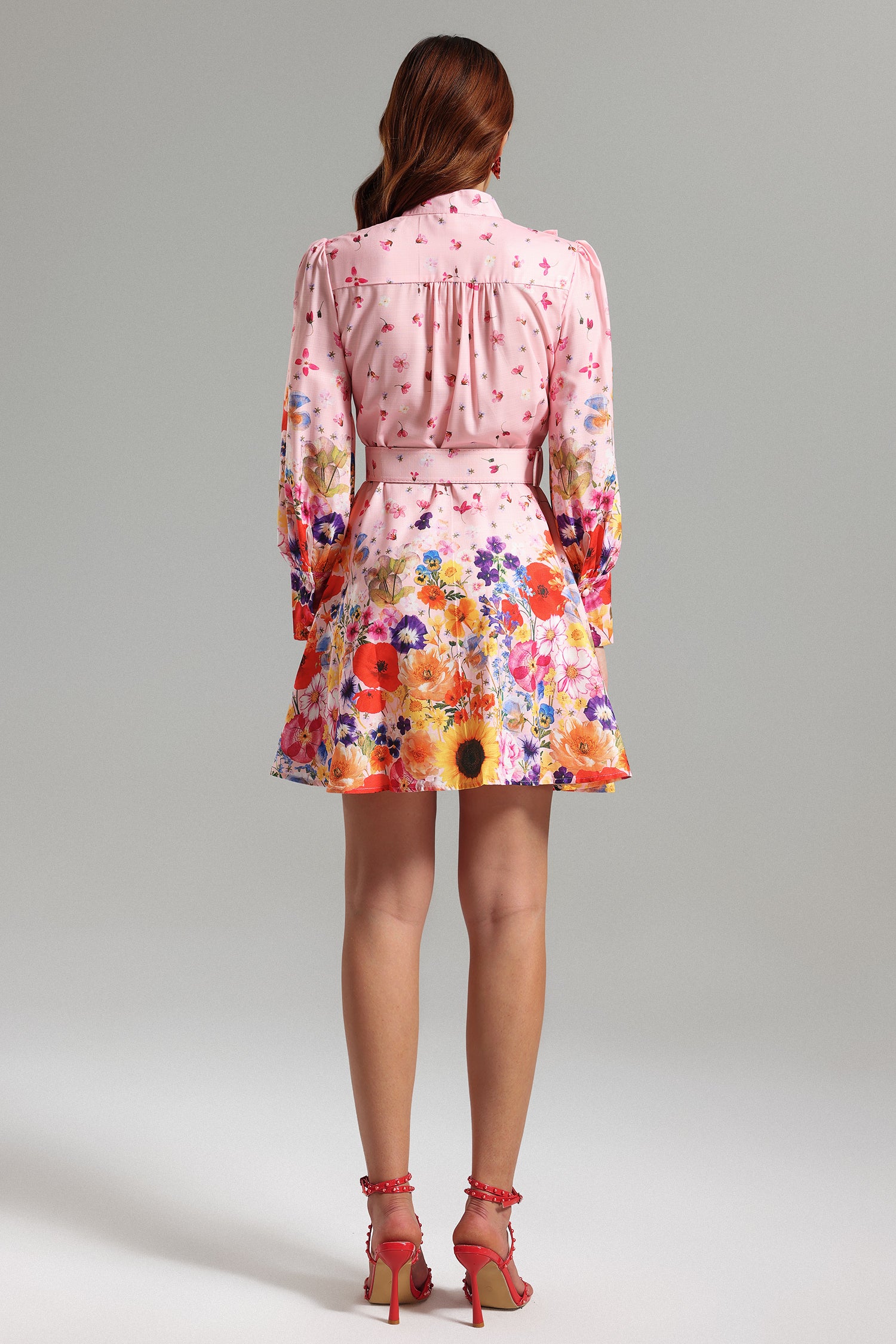 Robina Flounced Printed Mini Dress