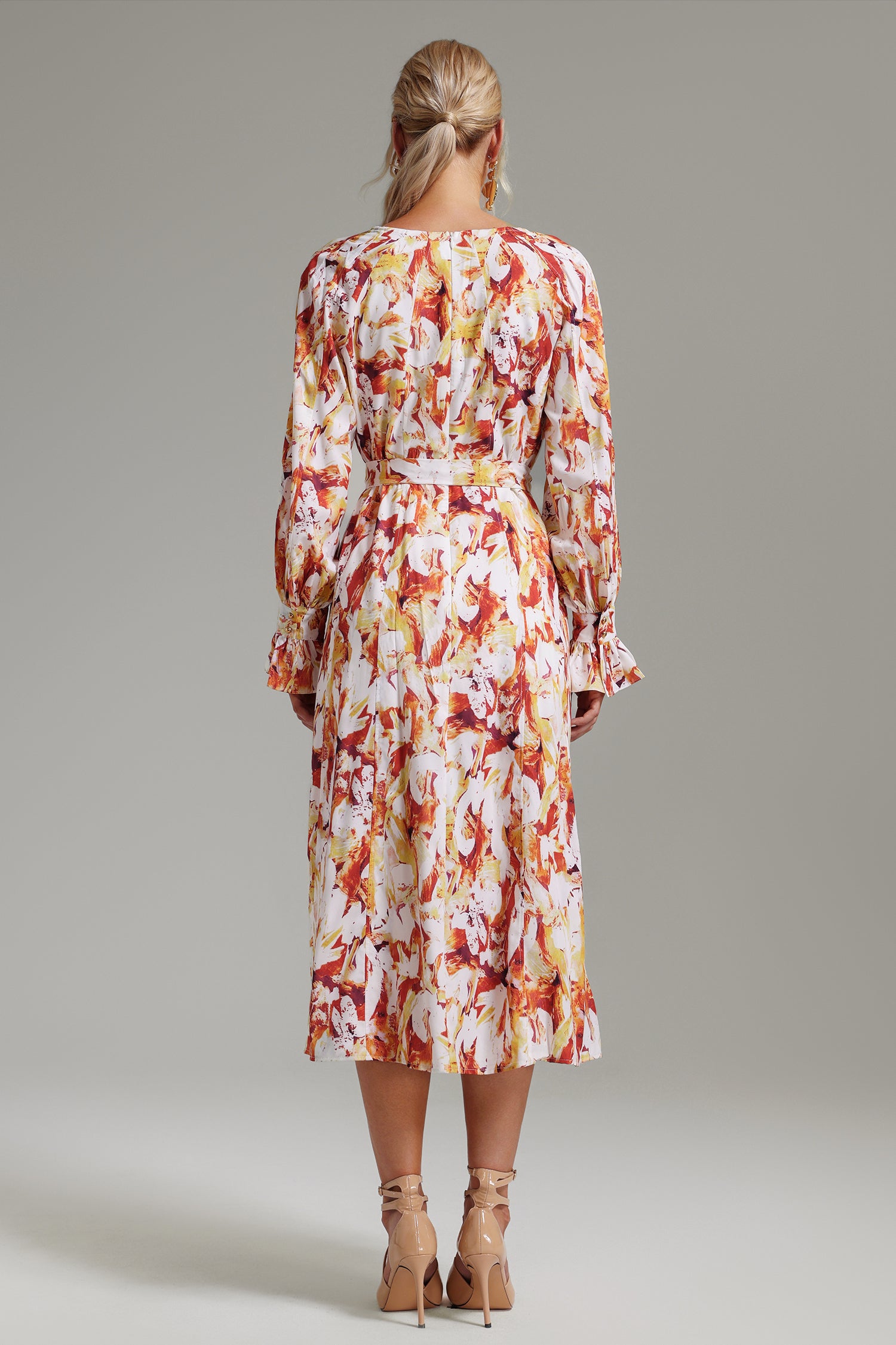 Roline V-neck Printed Dress