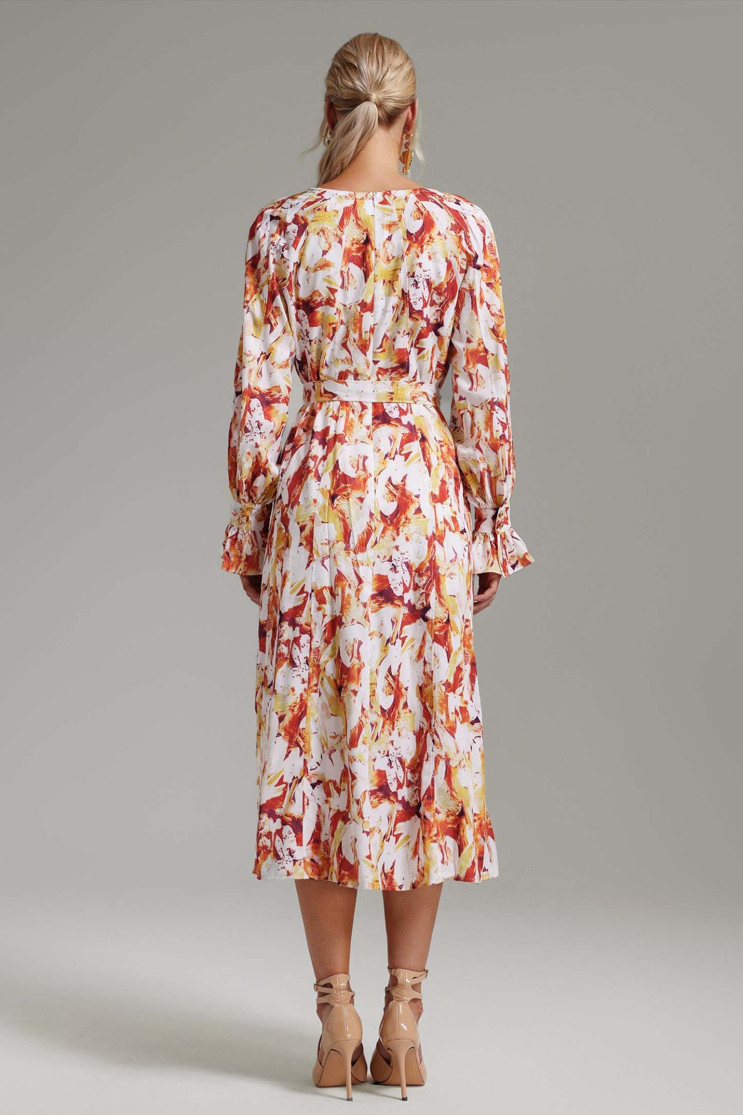 Roline V-neck Printed Dress