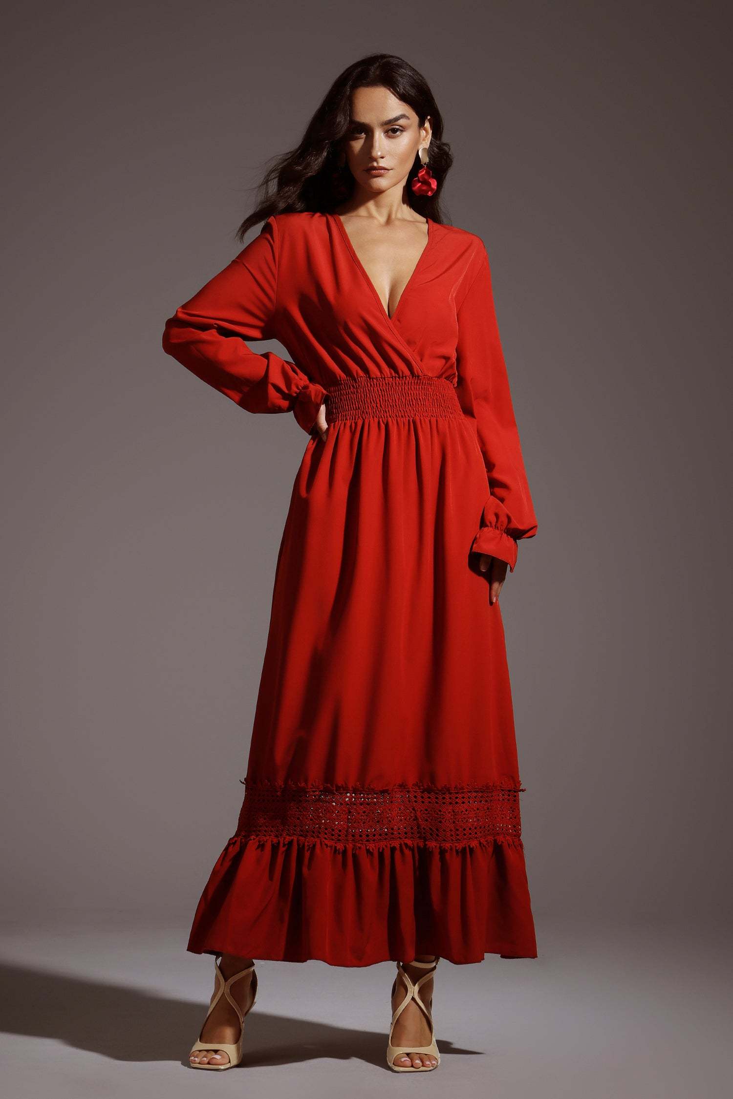 Vioky V-neck Maxi Dress