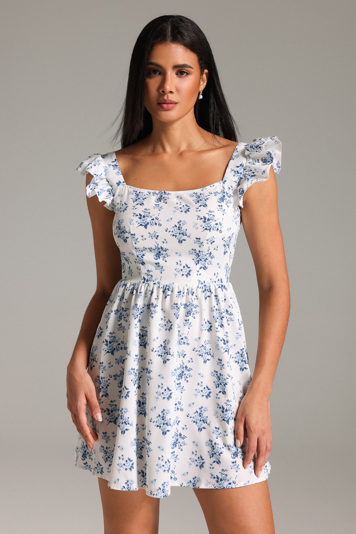 Rosie Floral Printed Mini Dress