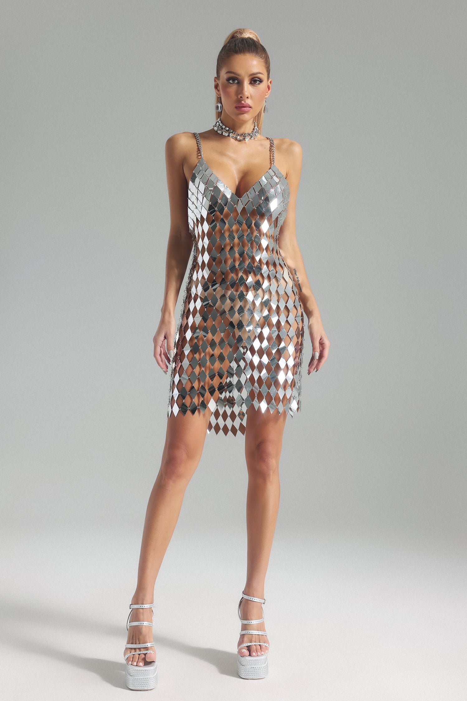 Ruth Metallic Mini Dress