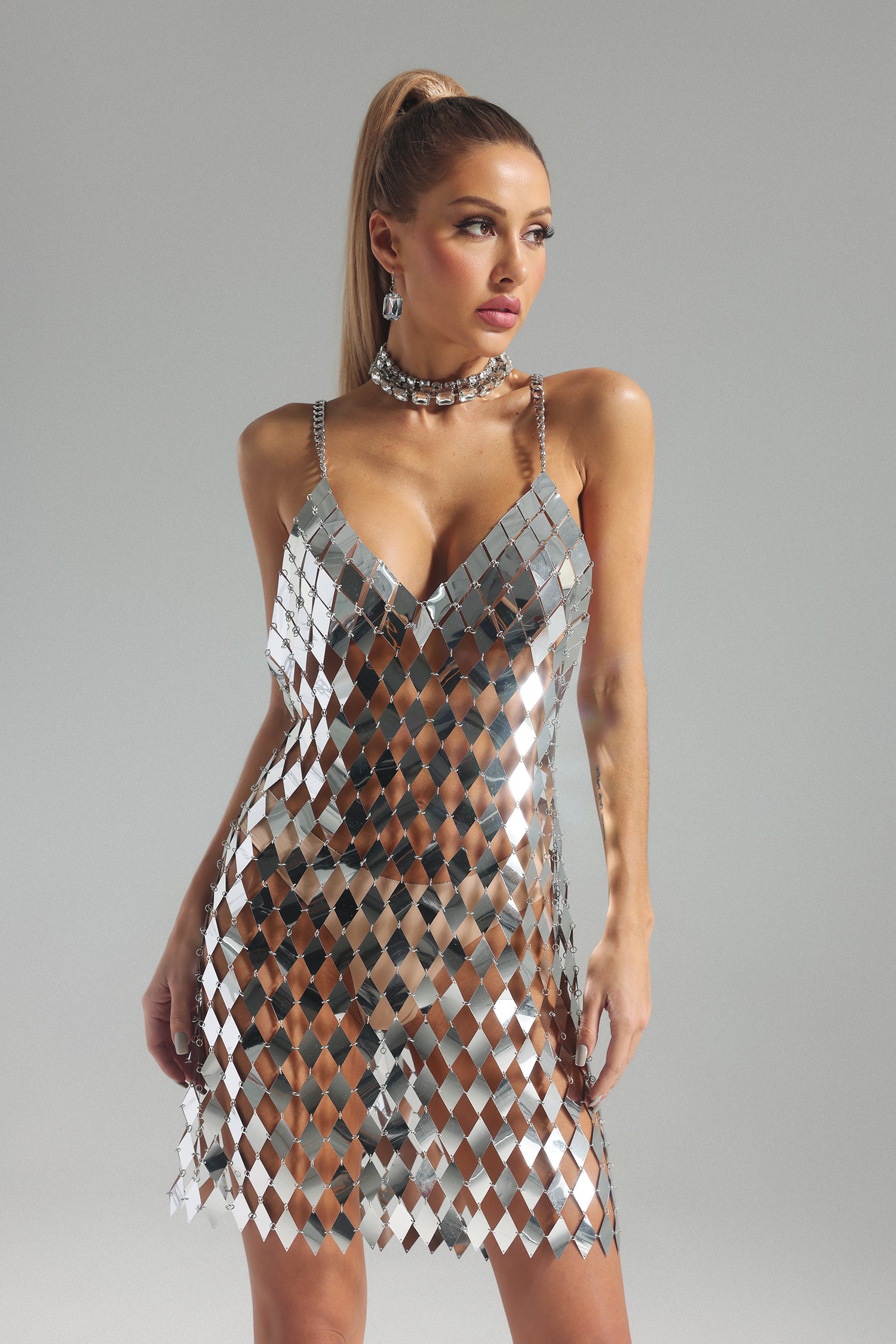 Ruth Metallic Mini Dress