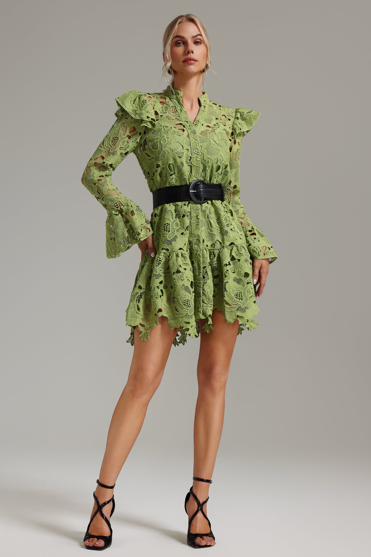 Shaha Crochet Embroidery Hollow Dress