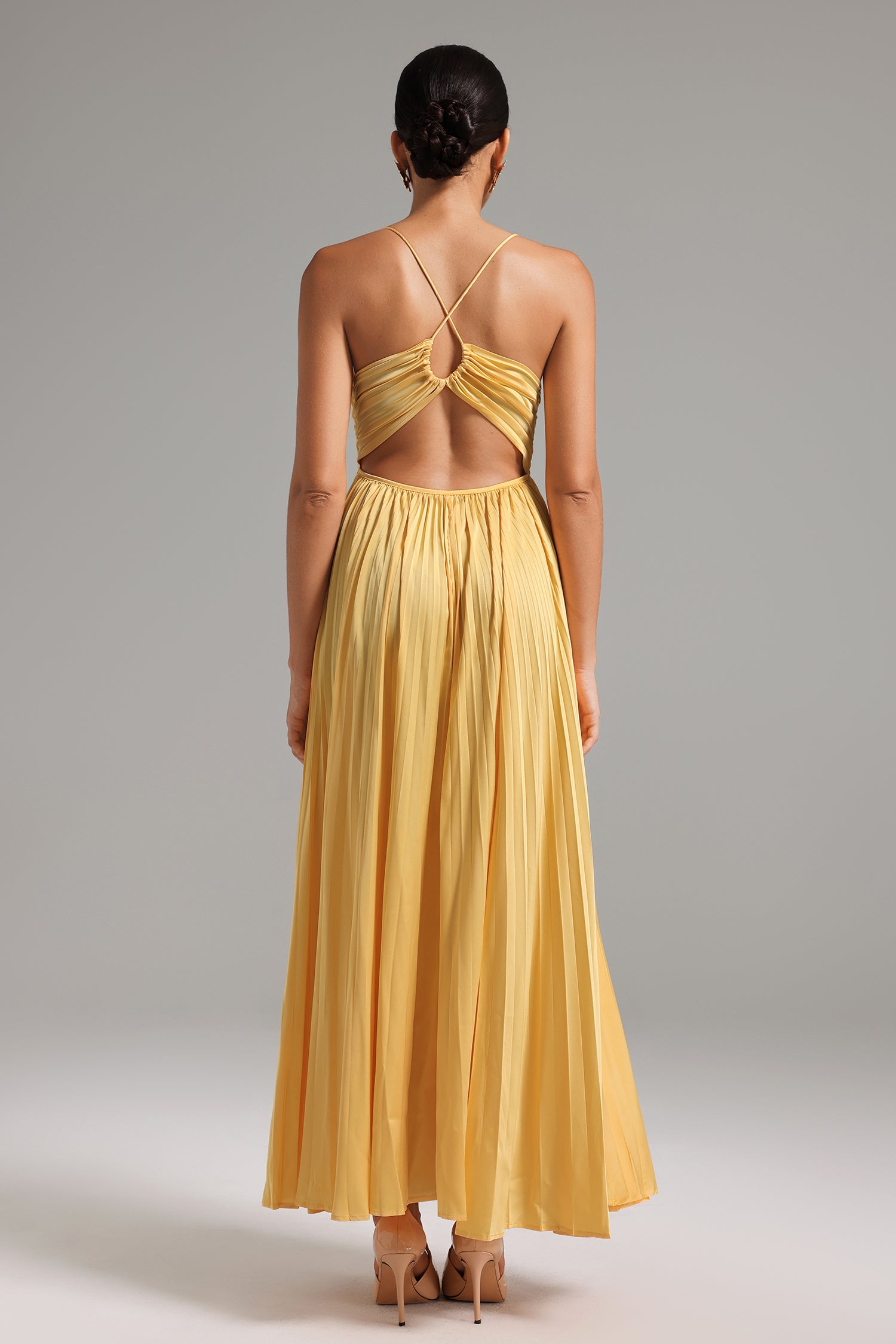 Sharina Pleated Slip Dress