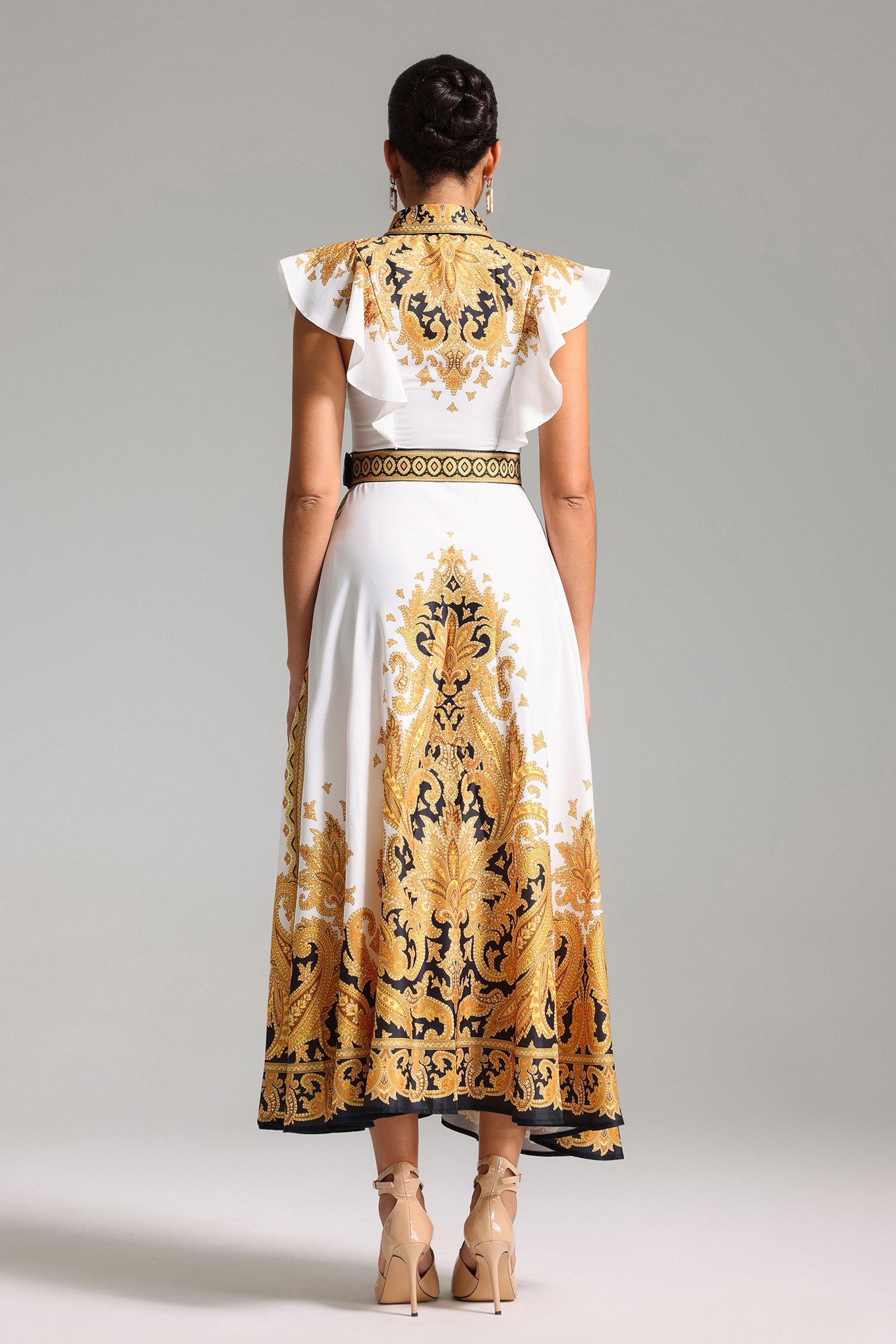 Siayh Printed Maxi Dress-Yellow