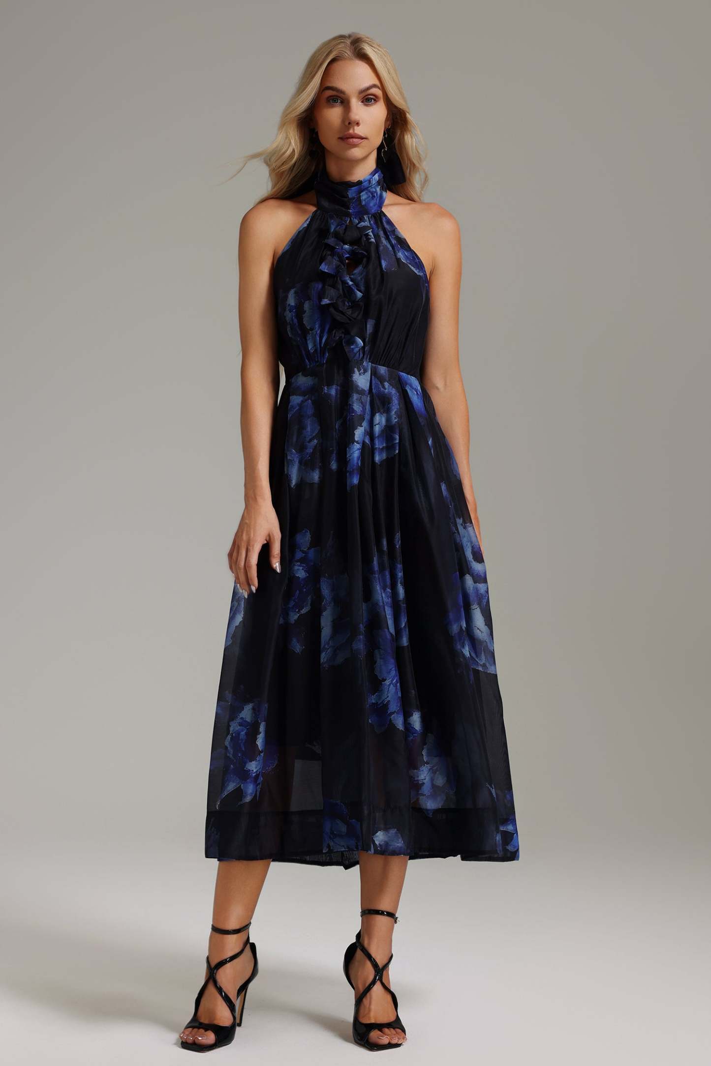 Siola Printed Backless Dress