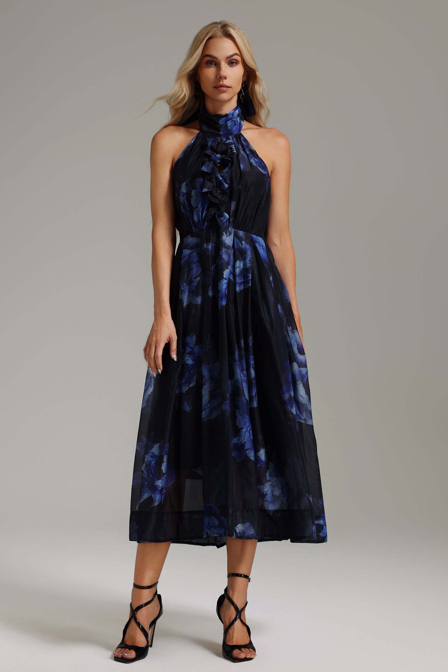 Siola Printed Backless Dress