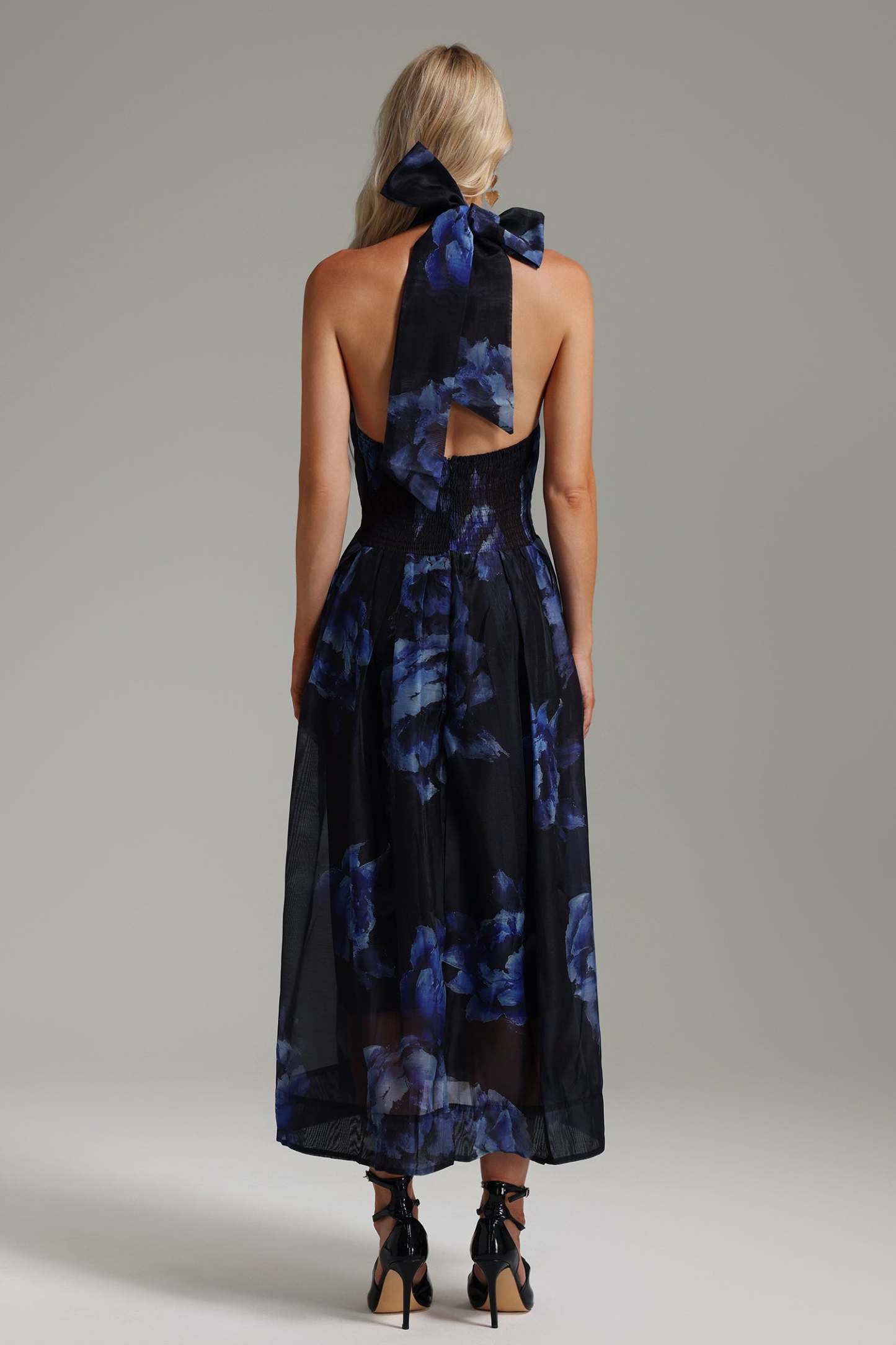 Siola Printed Backless Dress