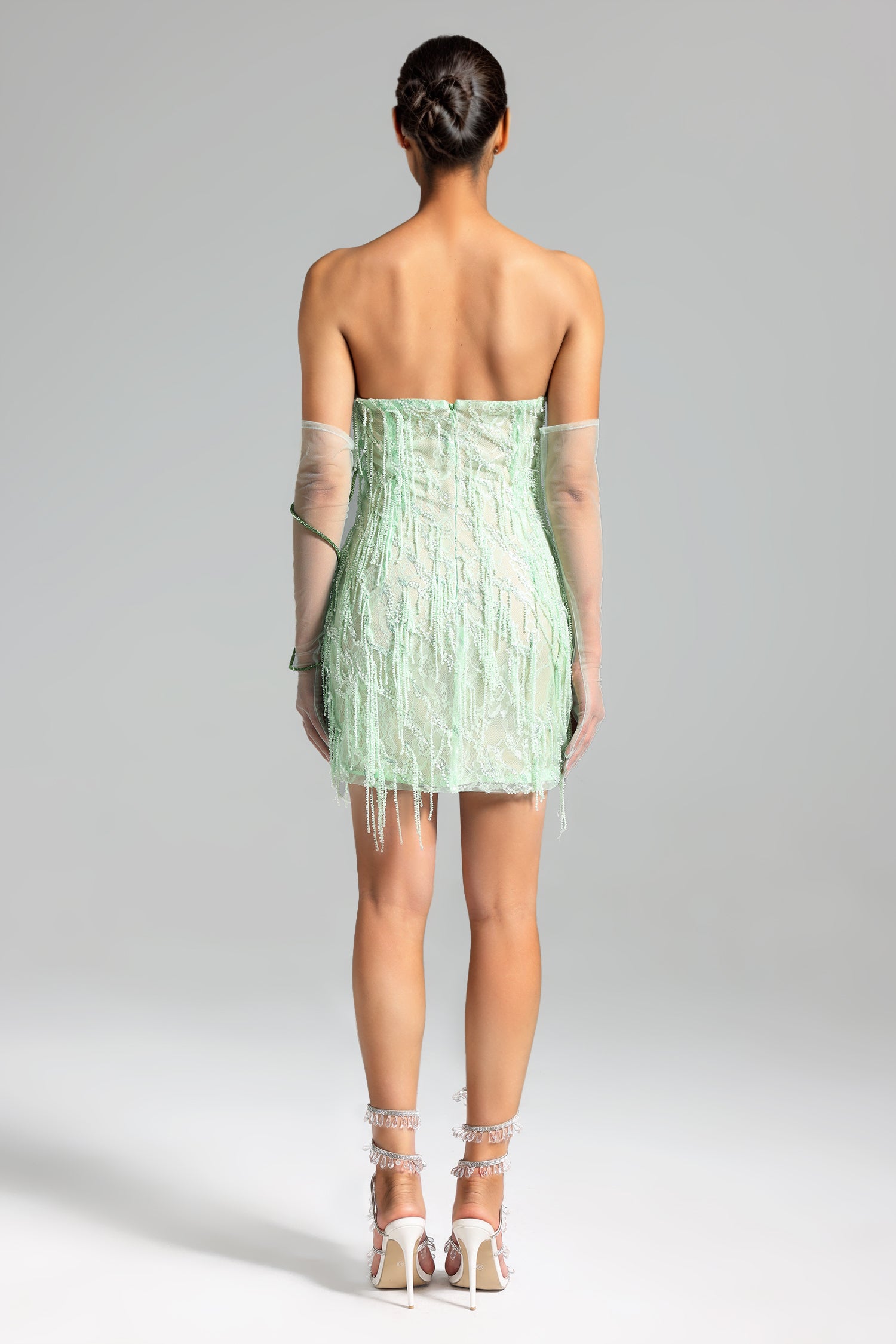 Suri Sequins Fringe Mini Dress