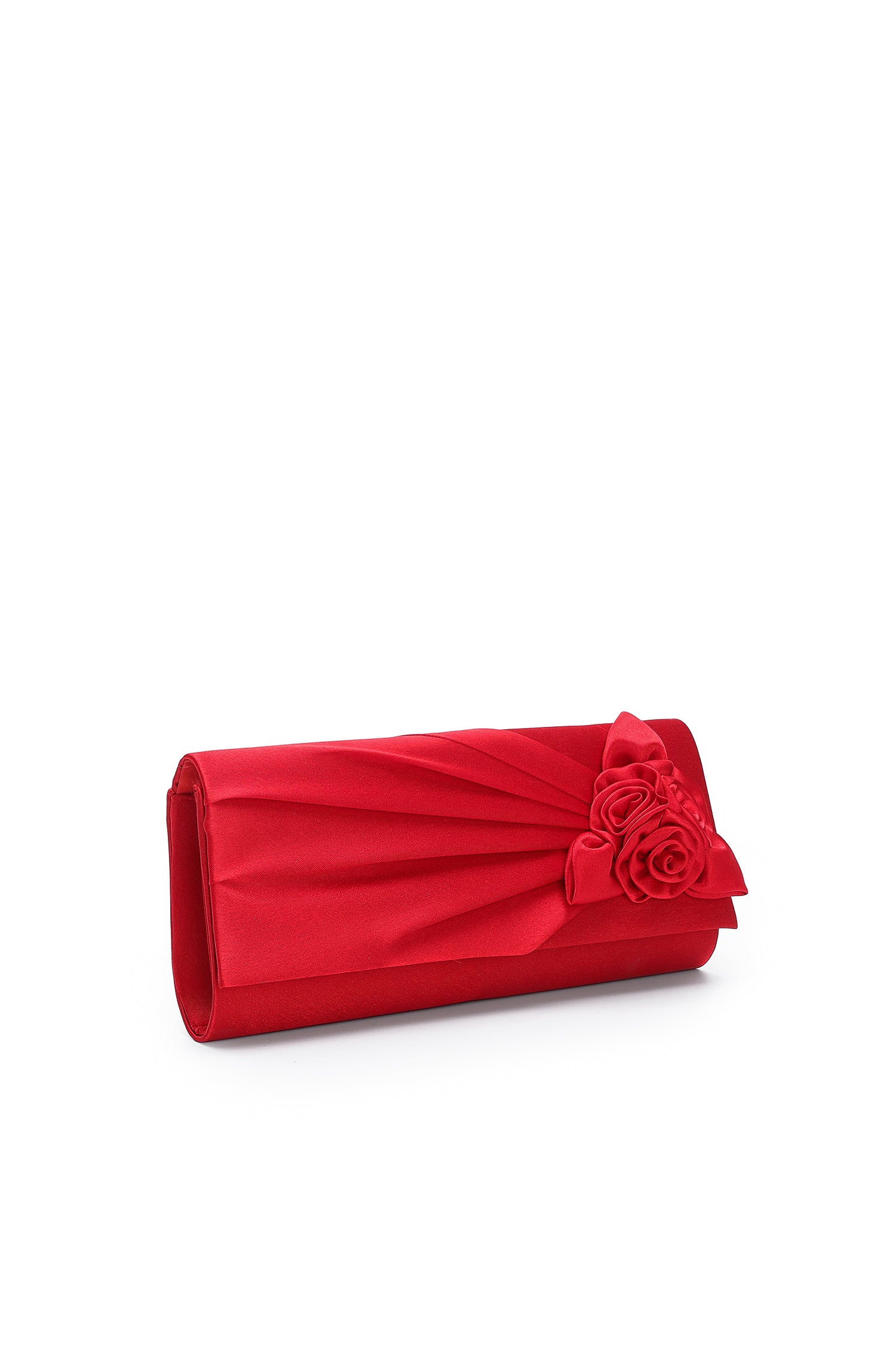 Susel Pleated Triangle Flower Clutch