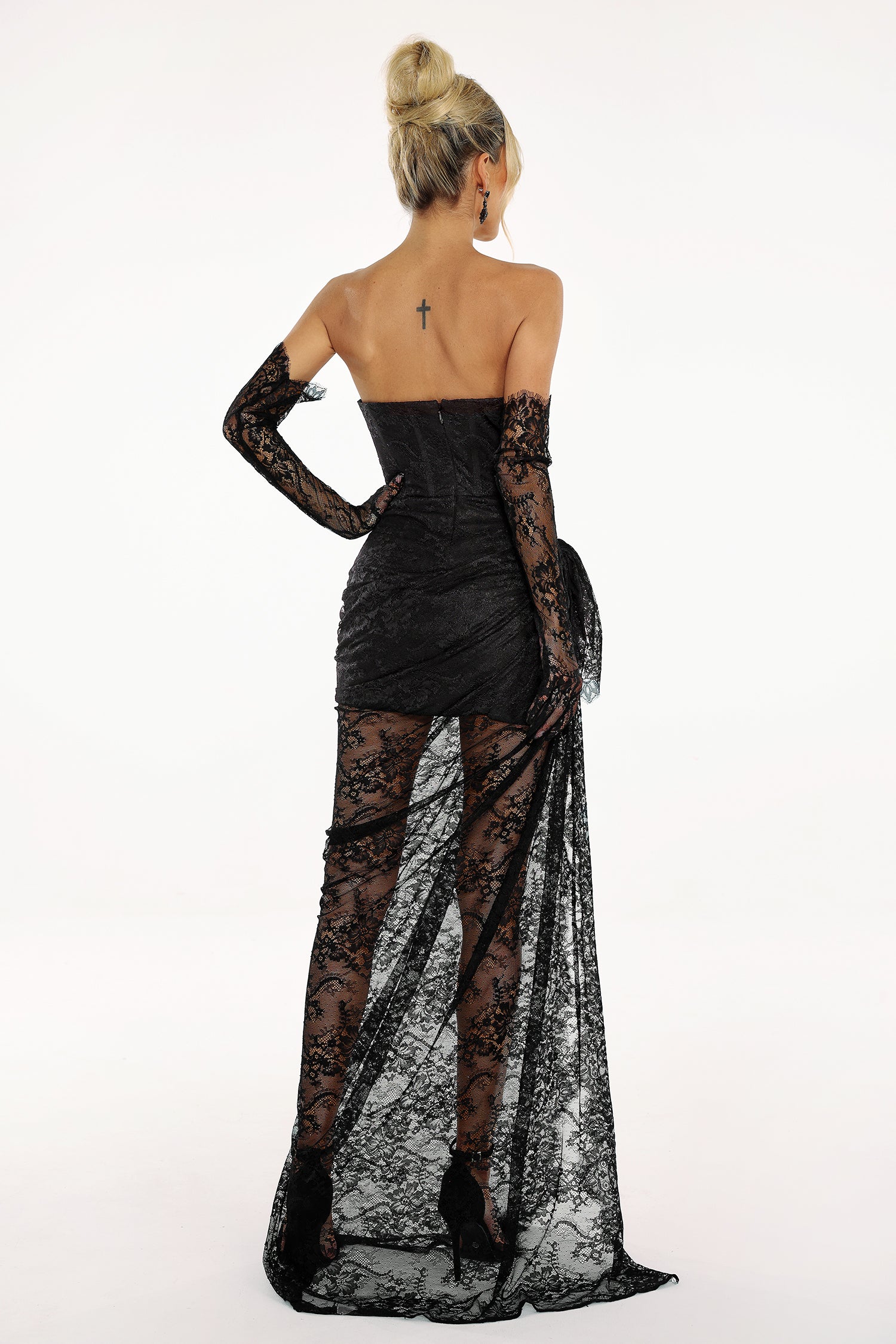 Thandiwe Lace Strapless Maxi Dress