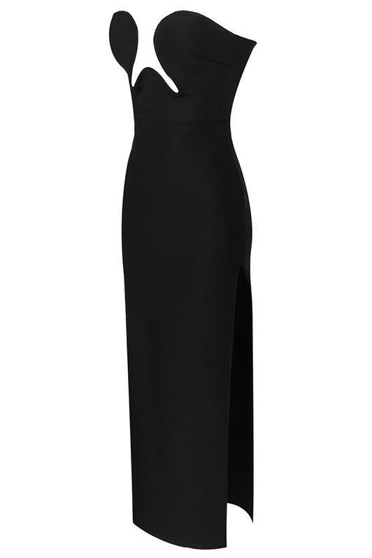 Theodora Black Maxi Bandage Dress - Bellabarnett