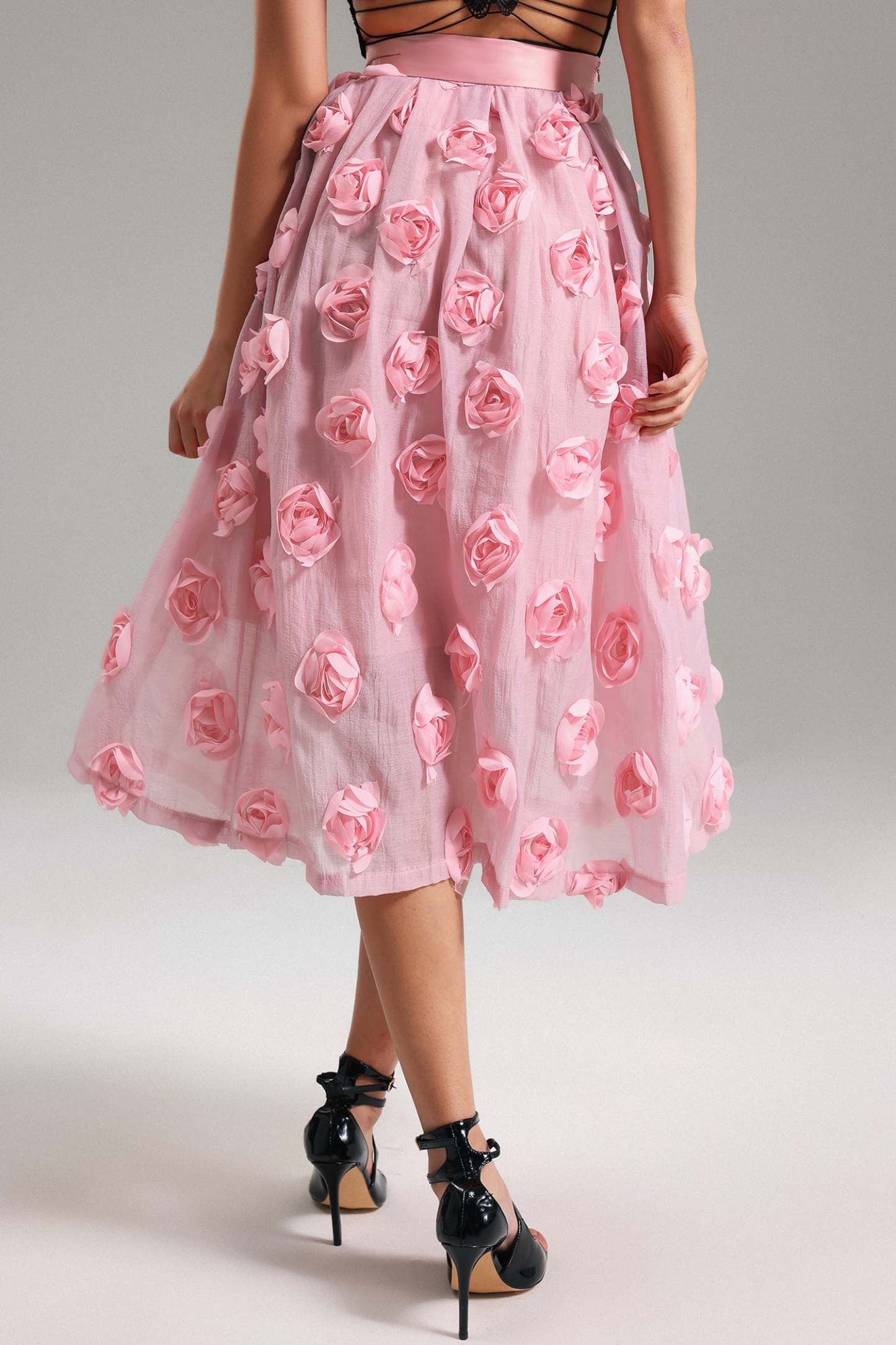 Timesha Flowers Mesh Skirt