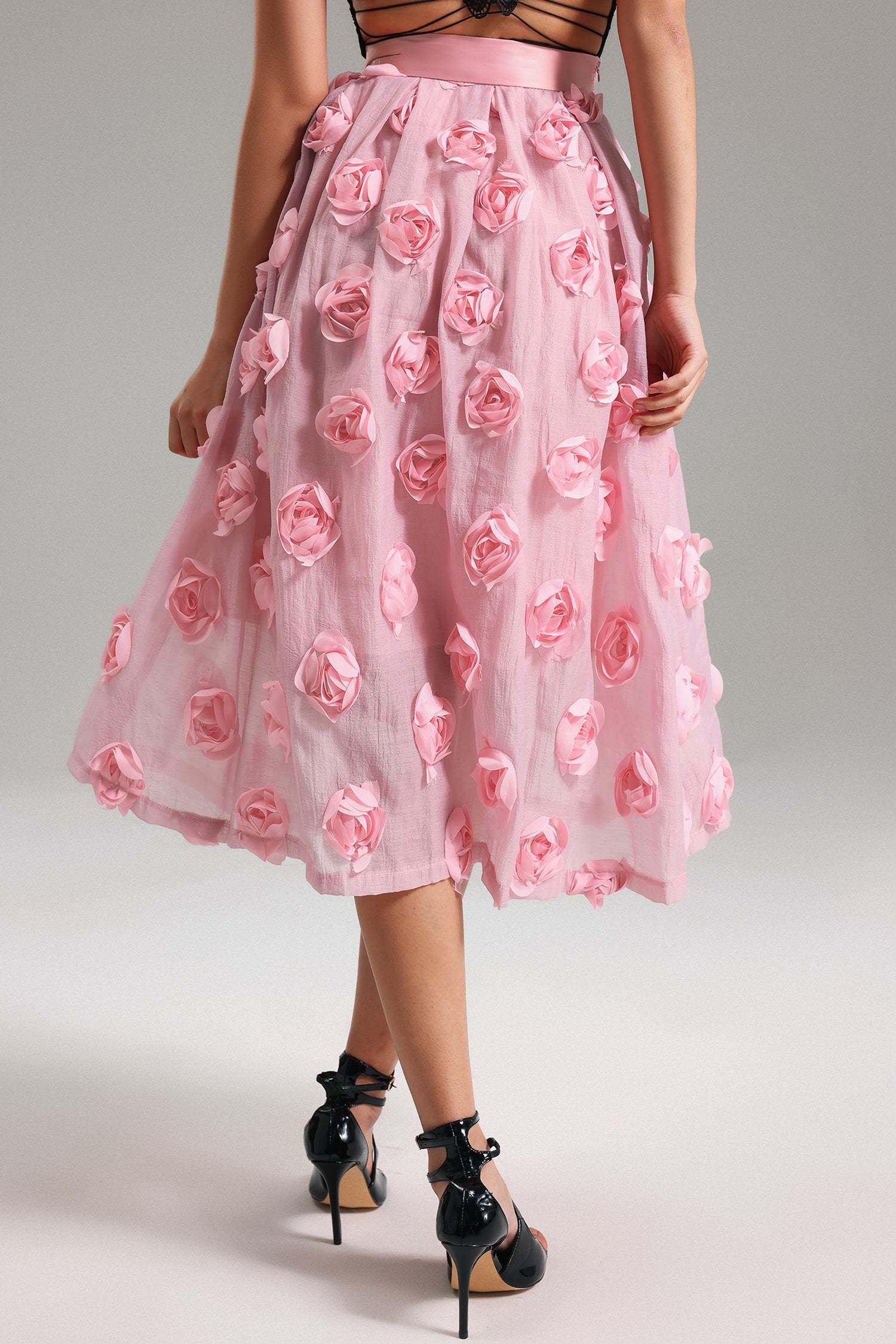 Timesha Flowers Mesh Skirt