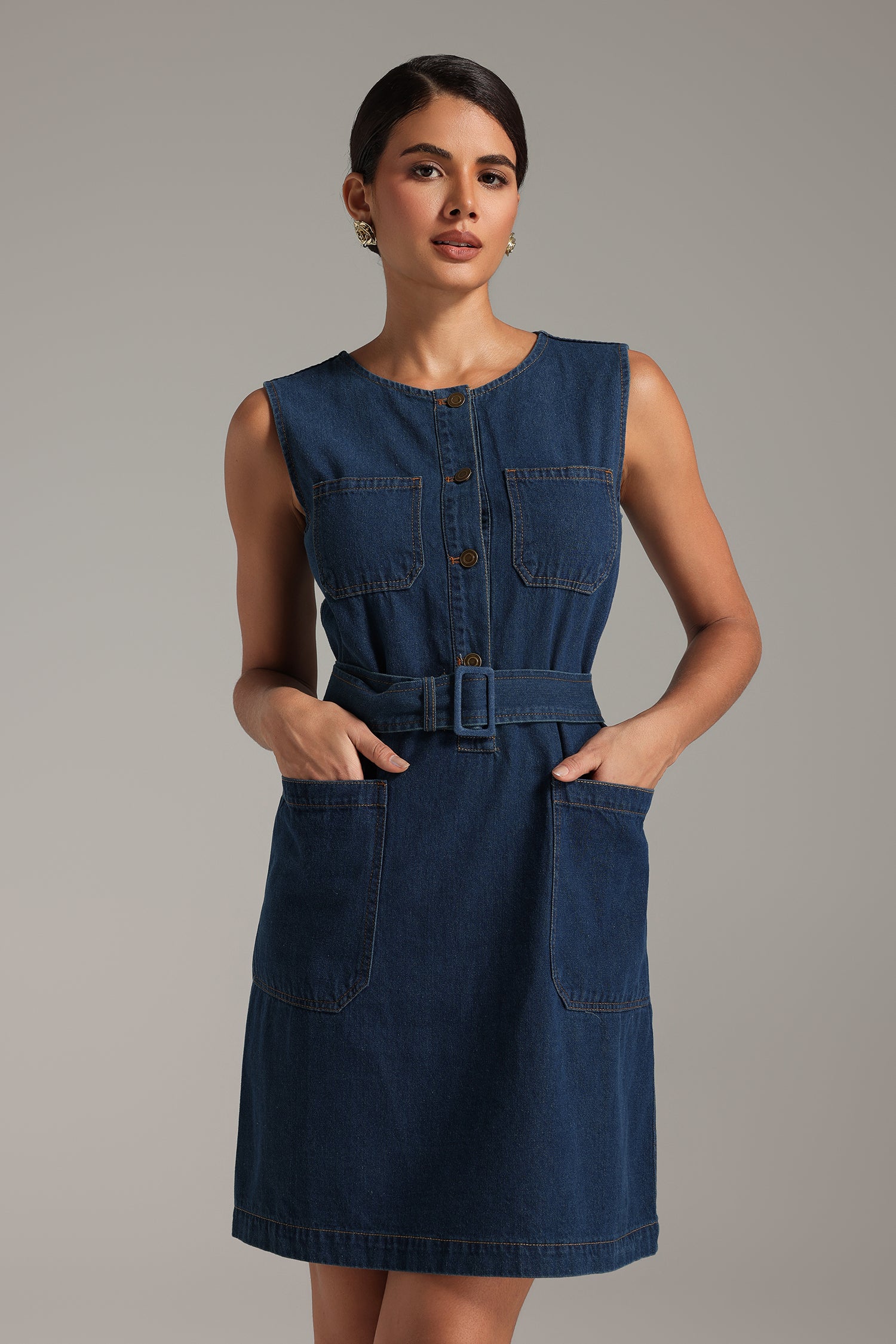 Uano Sleeveless Denim Dress