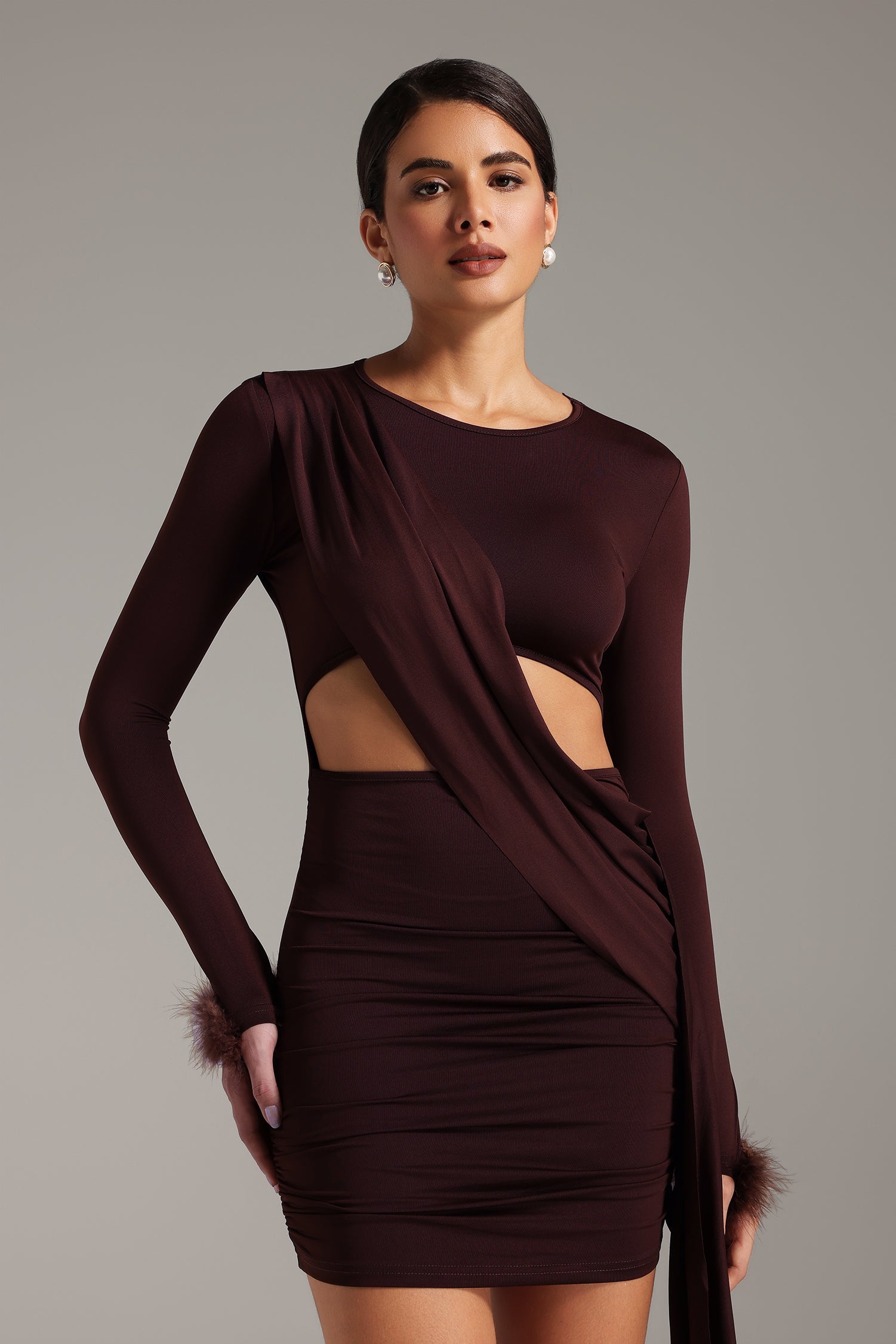 Uiala Feather Mini Dress