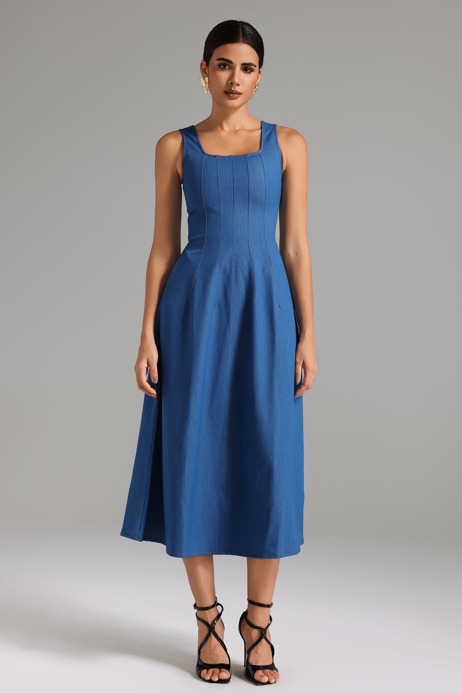 Vercia Denim Strap Dress