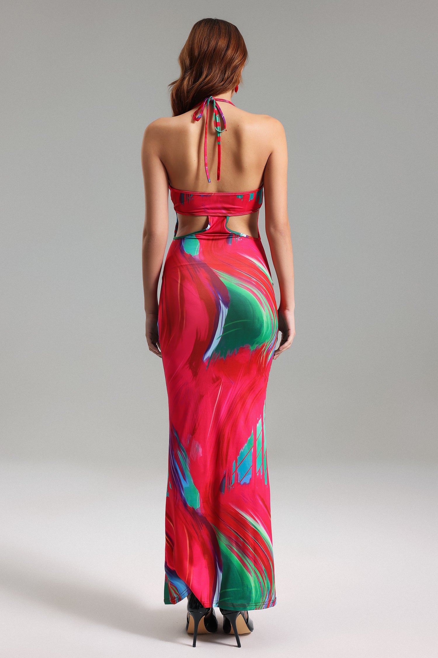 Viera Printed Cutout Maxi Dress