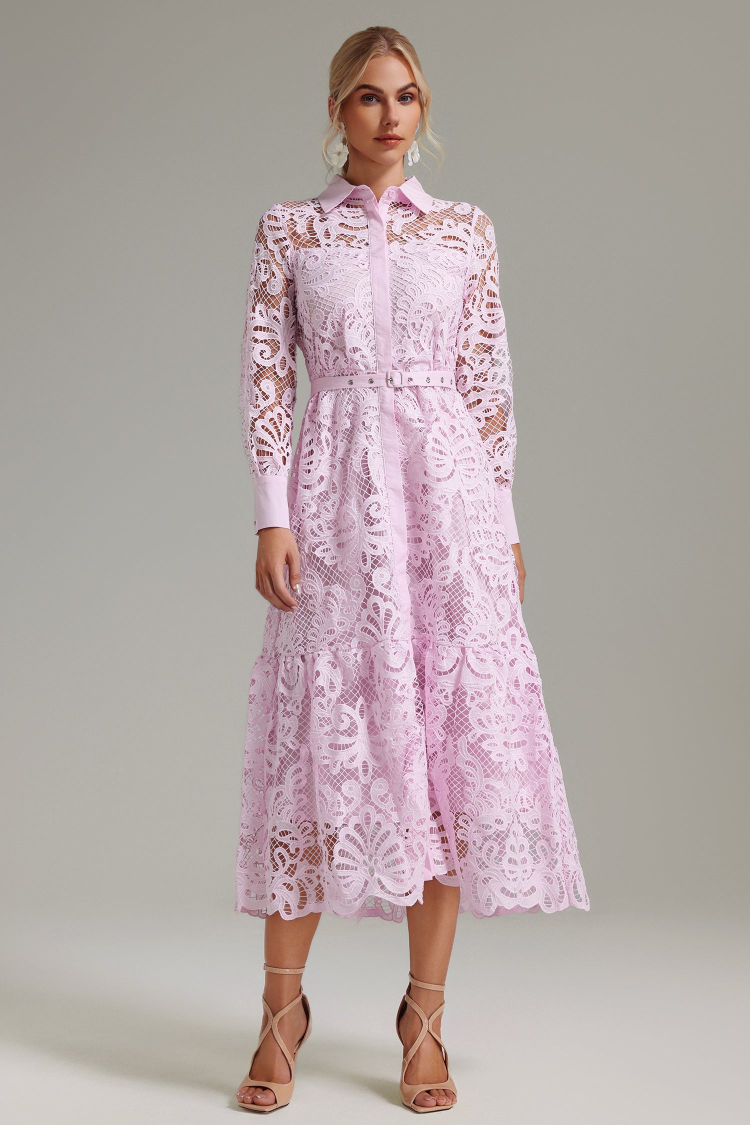 Villa Embroidered Hollow Dress