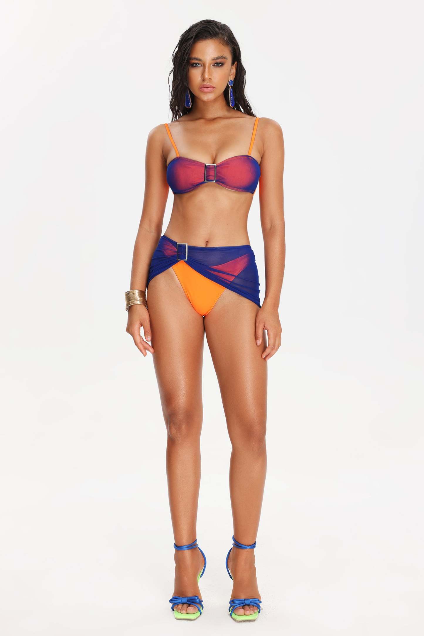 Villy Contrast Color Bikini Set