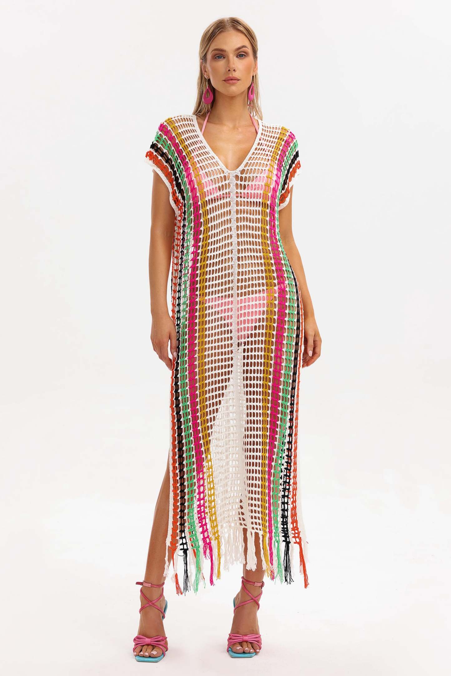Viomo Knitted Slit Beach Cover