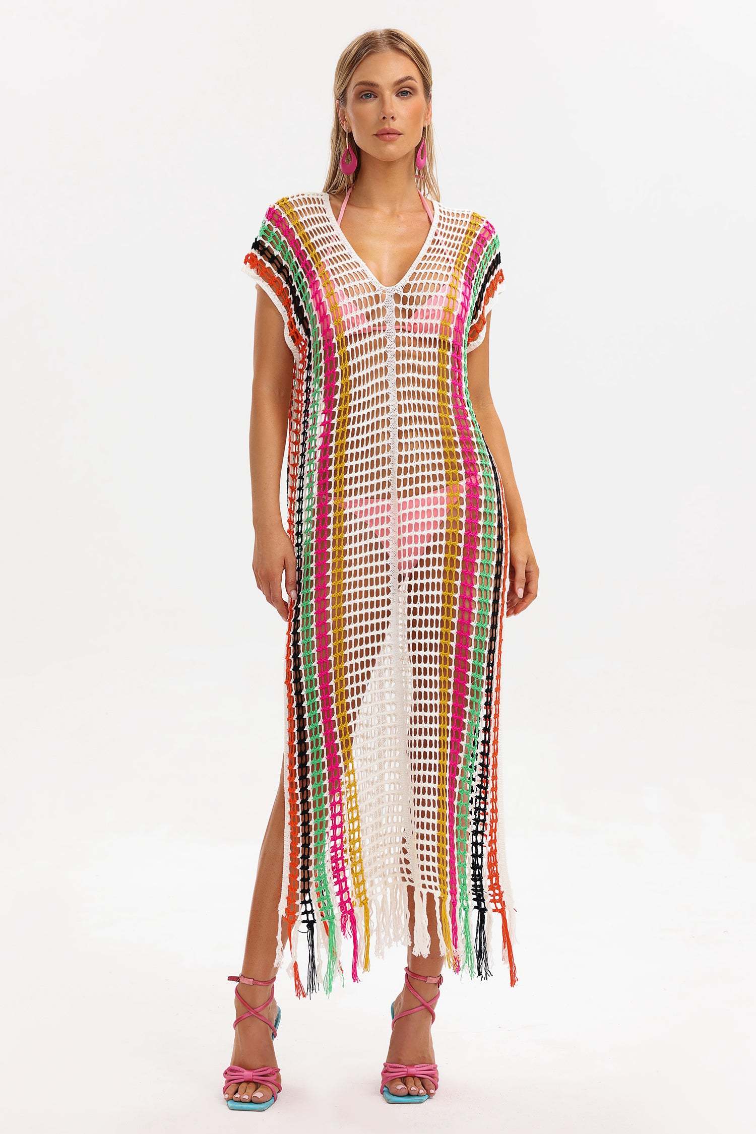 Viomo Knitted Slit Beach Cover