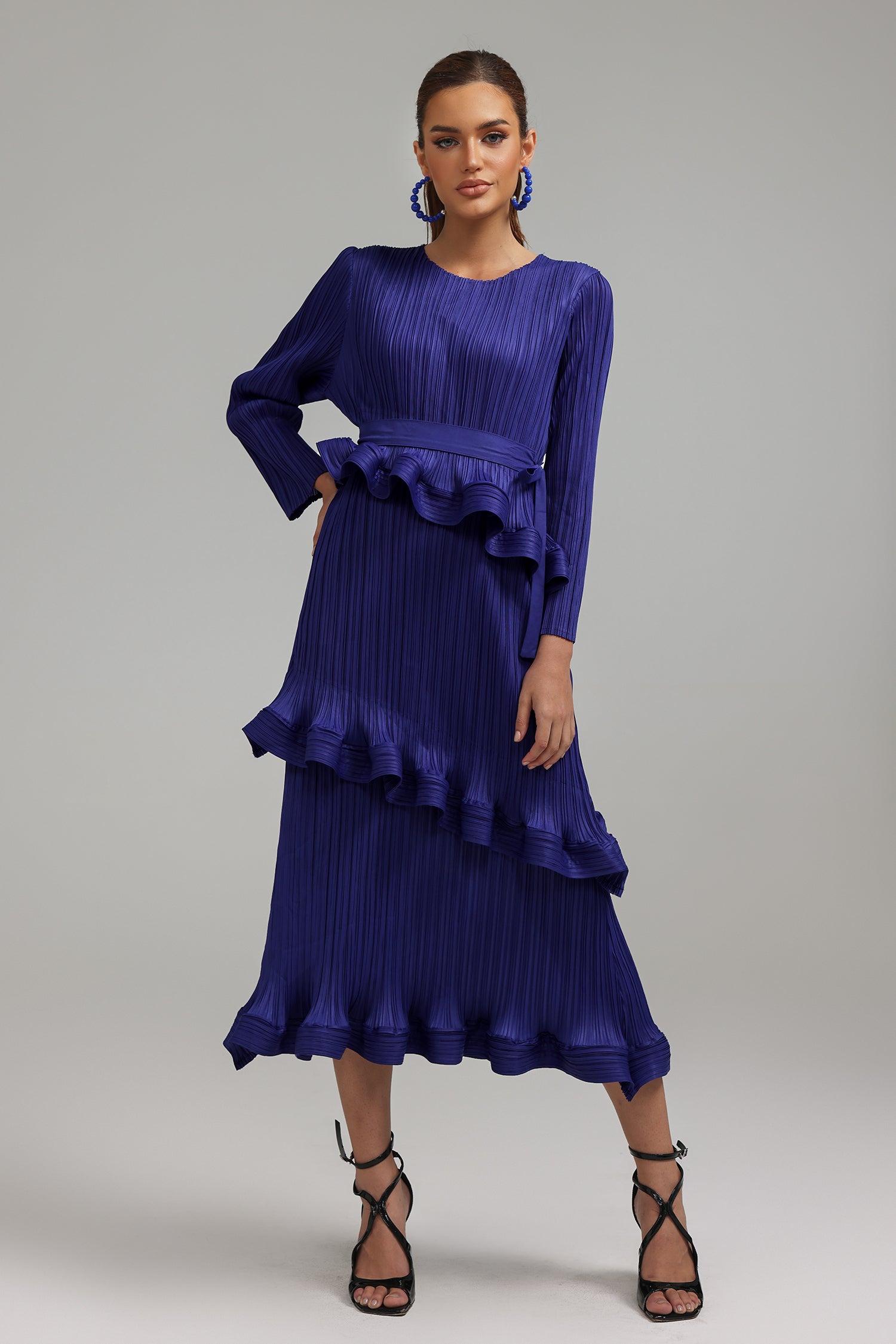 Winify Layers Pleated Midi Dress