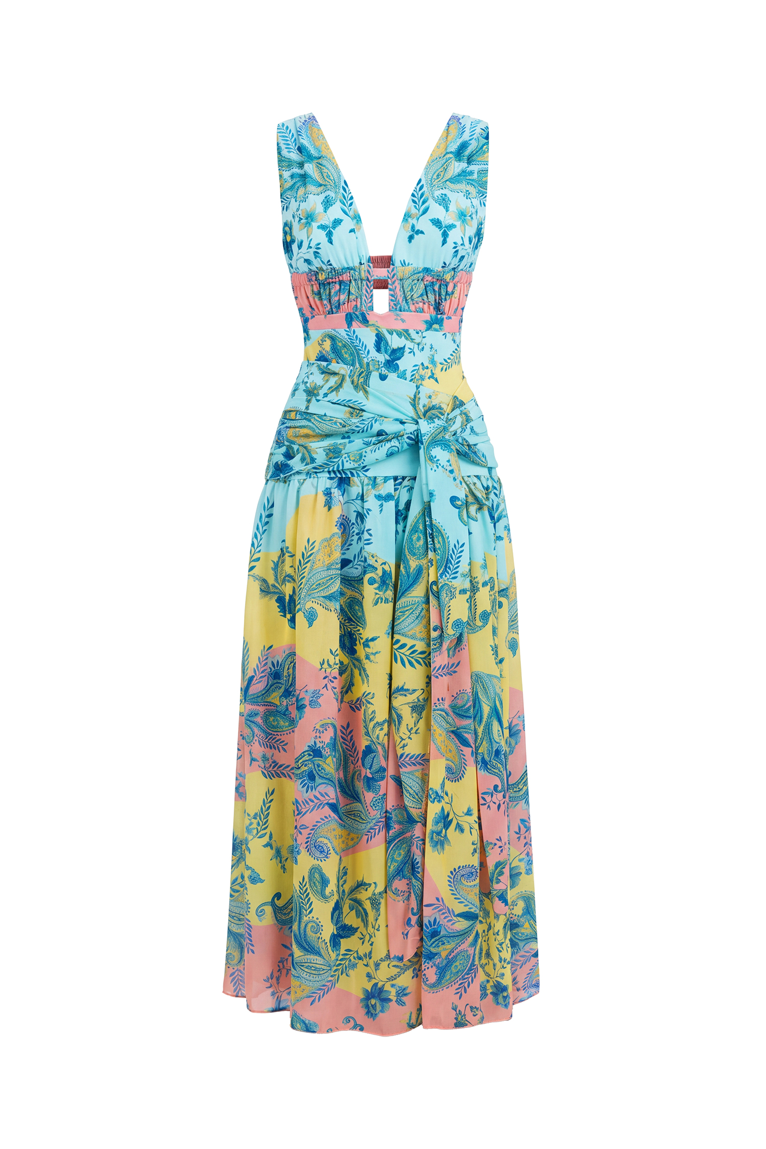 Jussi Resort Flowy Print One Piece Swimsuit Two Piece Set